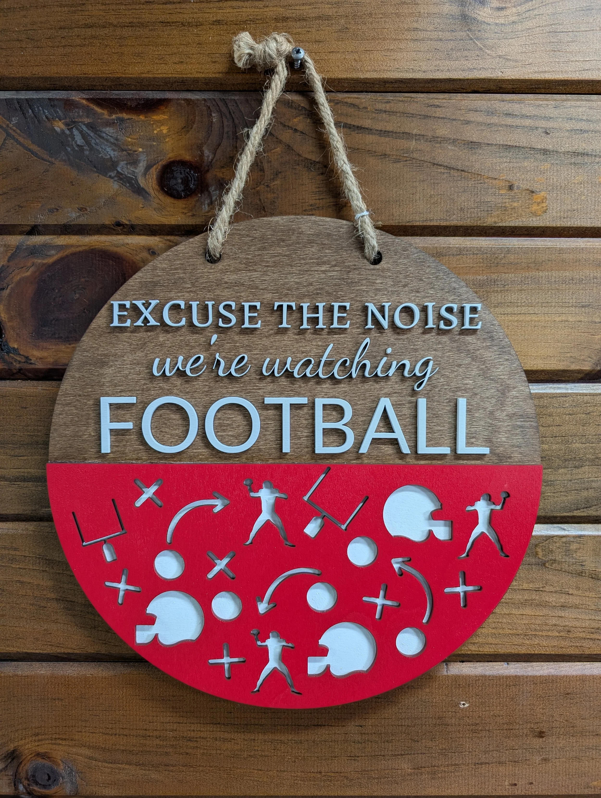 Excuse the Noise We're Watching Football Red and White.jpg