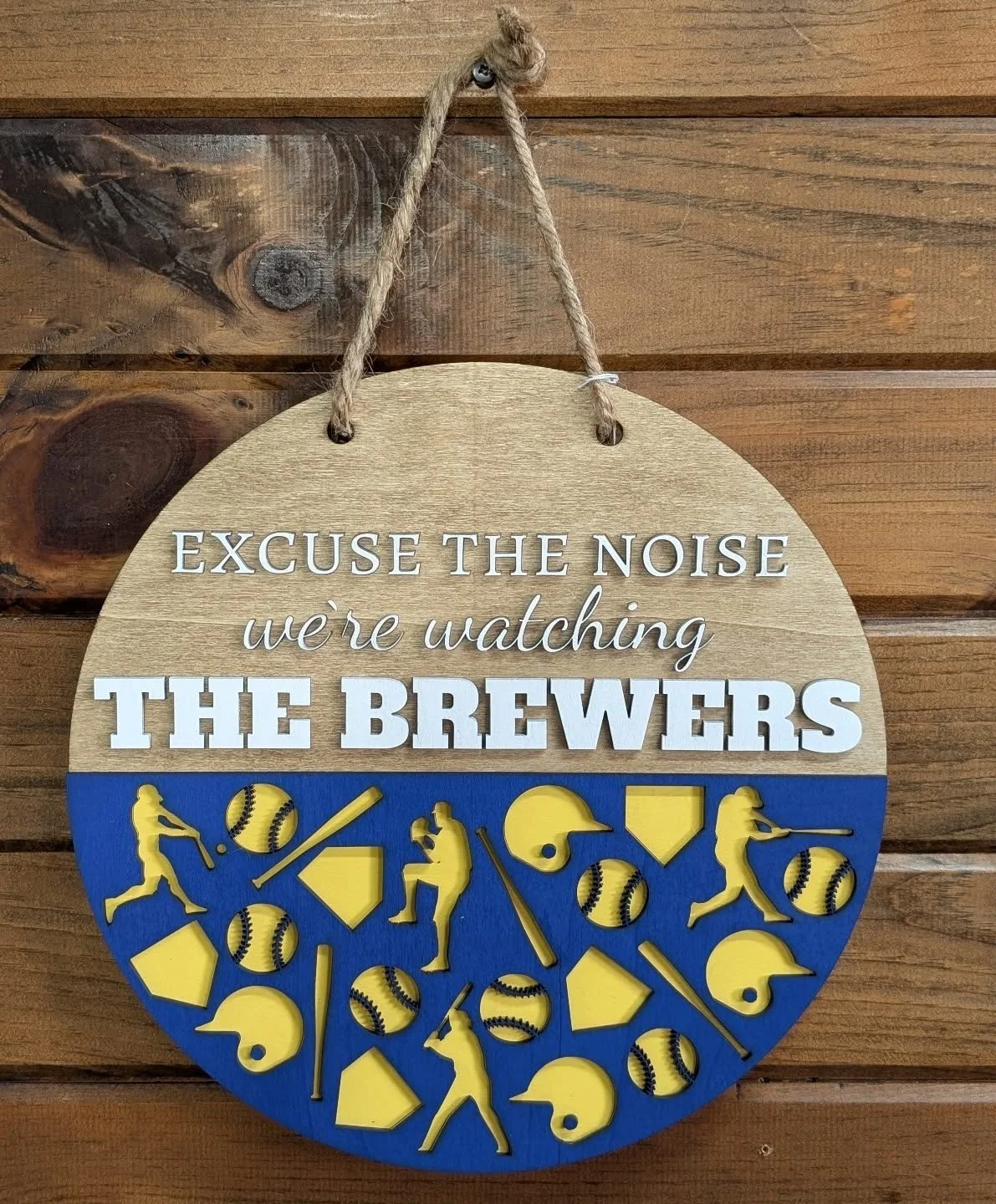 Brewers Fan Zone Basswood Sign