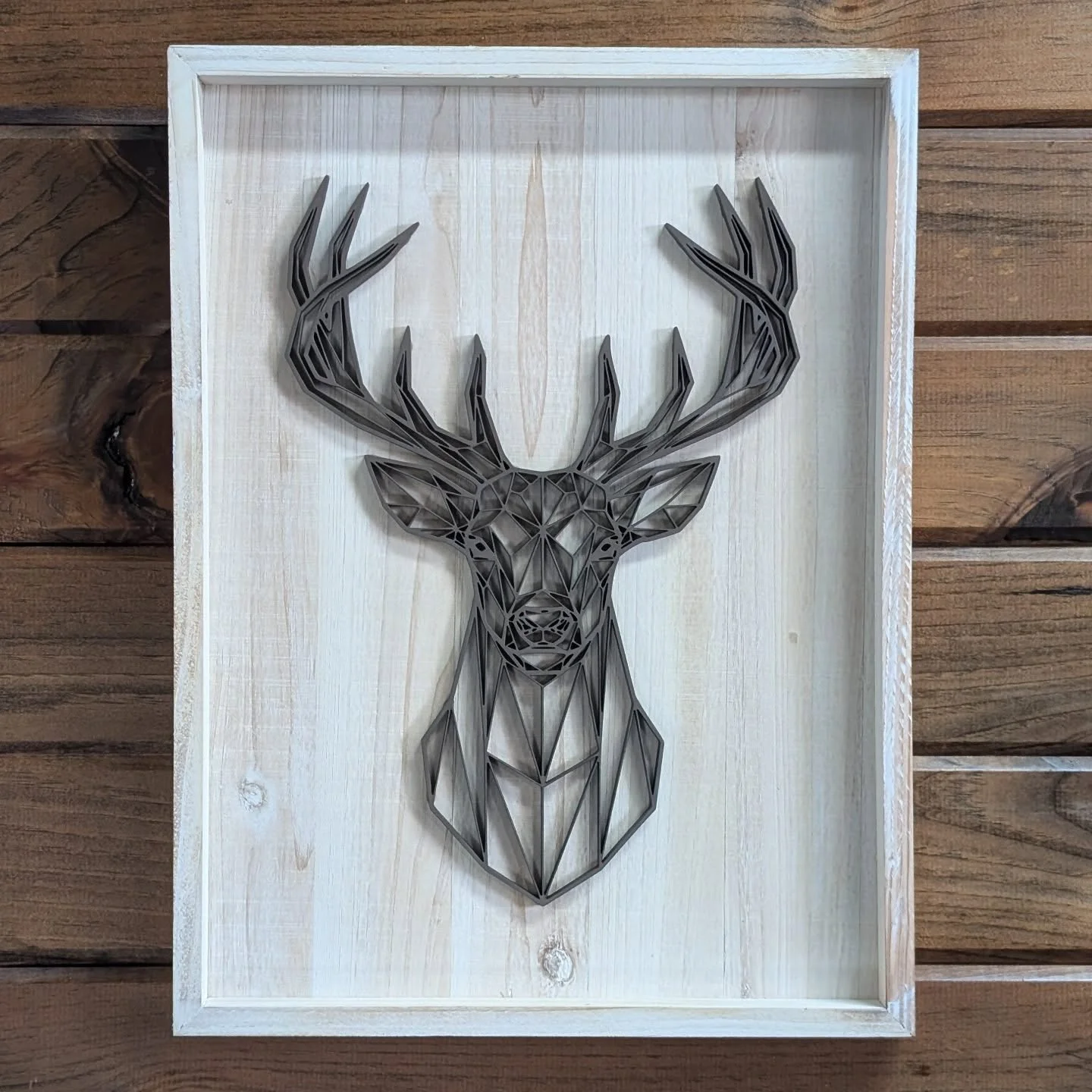 Geometric Deer Head Wall Art Sign