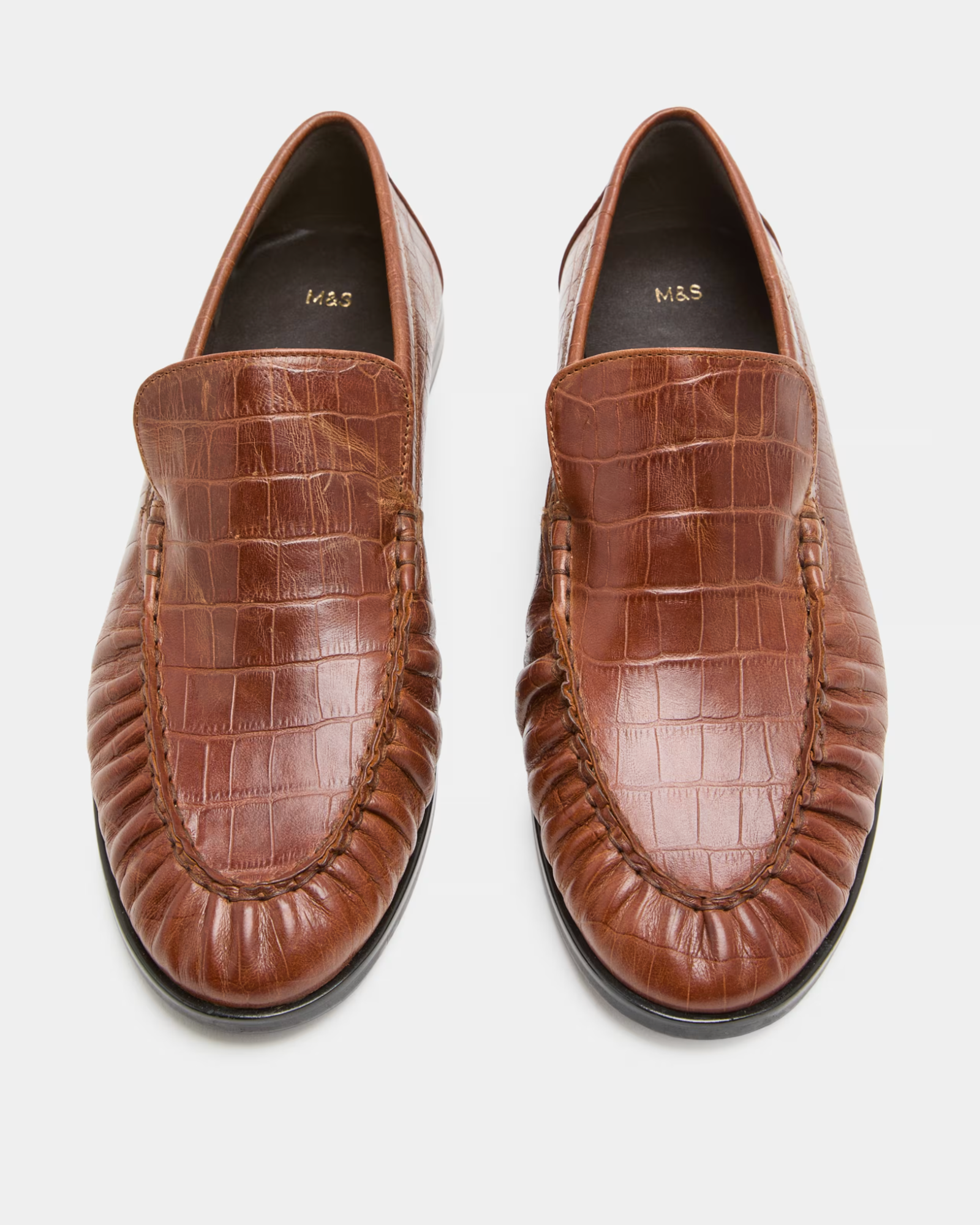 m&s Leather Croc Ruched Loafers luminary mothers fall autumn style wish list what to wear autumn 2026 alice codford