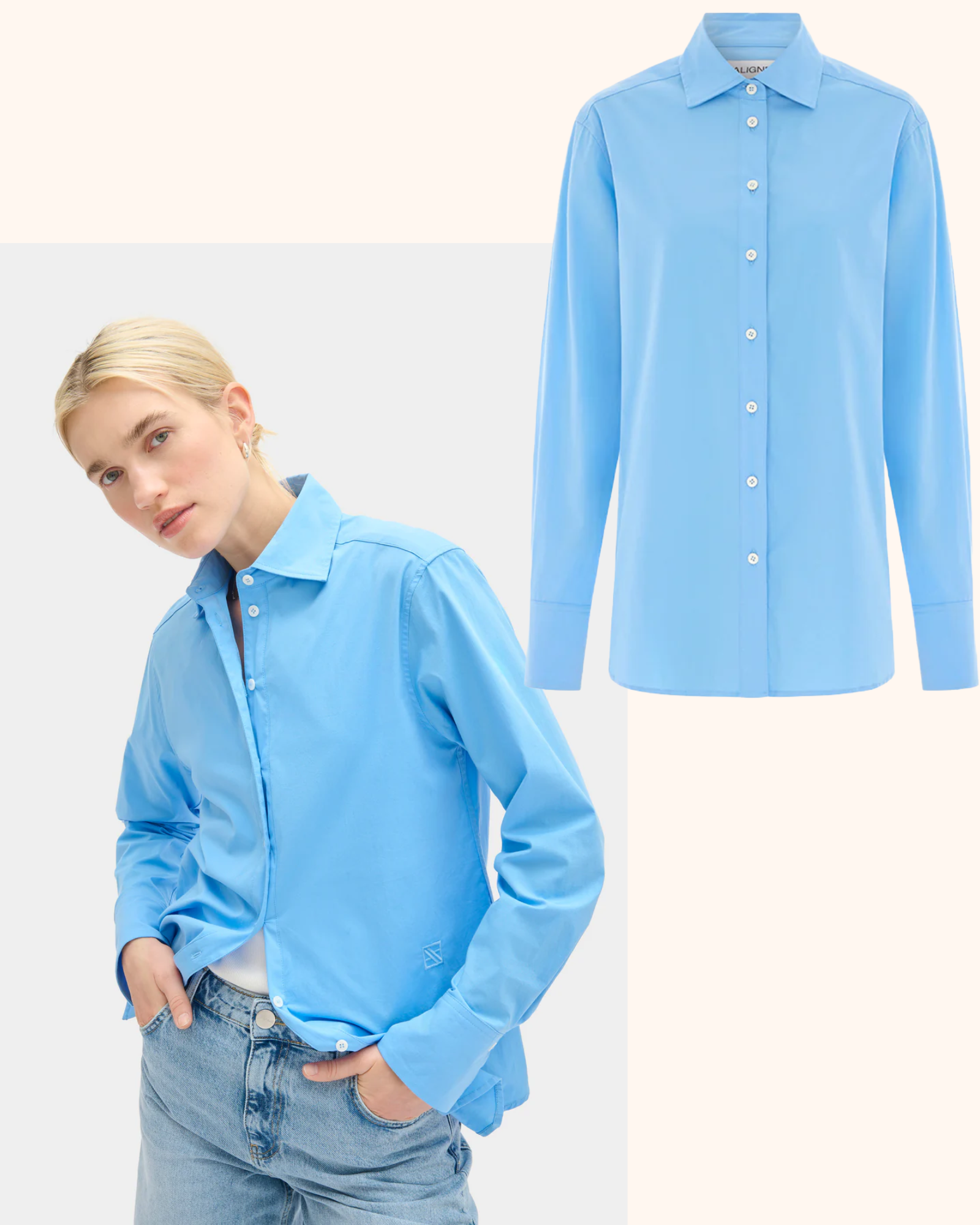 aligne daphne blazer aligne astrid poplin shirt ginny seymour luminary mothers wnu boyfriend shirt alice codford modern motherhood fashion style british vogue sheerluxe