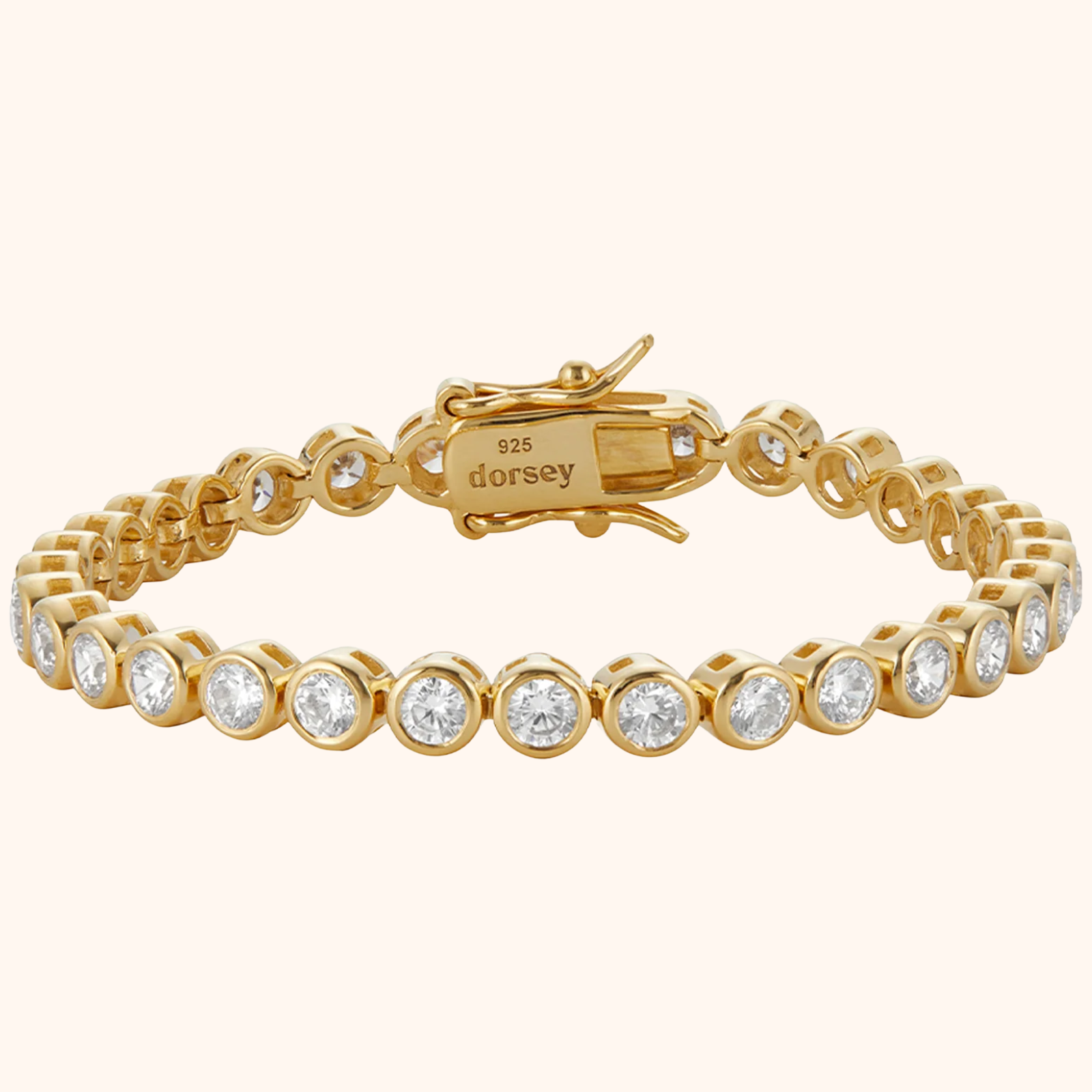 dorsey James Bezel Rivière Bracelet white sapphire bracelet luminary mothers jewellery edit jewellery trends 2026 alice codford