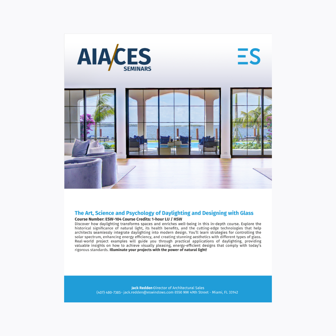 Learn at Lunch CE: ES Windows - The Art, Science and Psychology of Light and Designing with Glass with Jack Redden