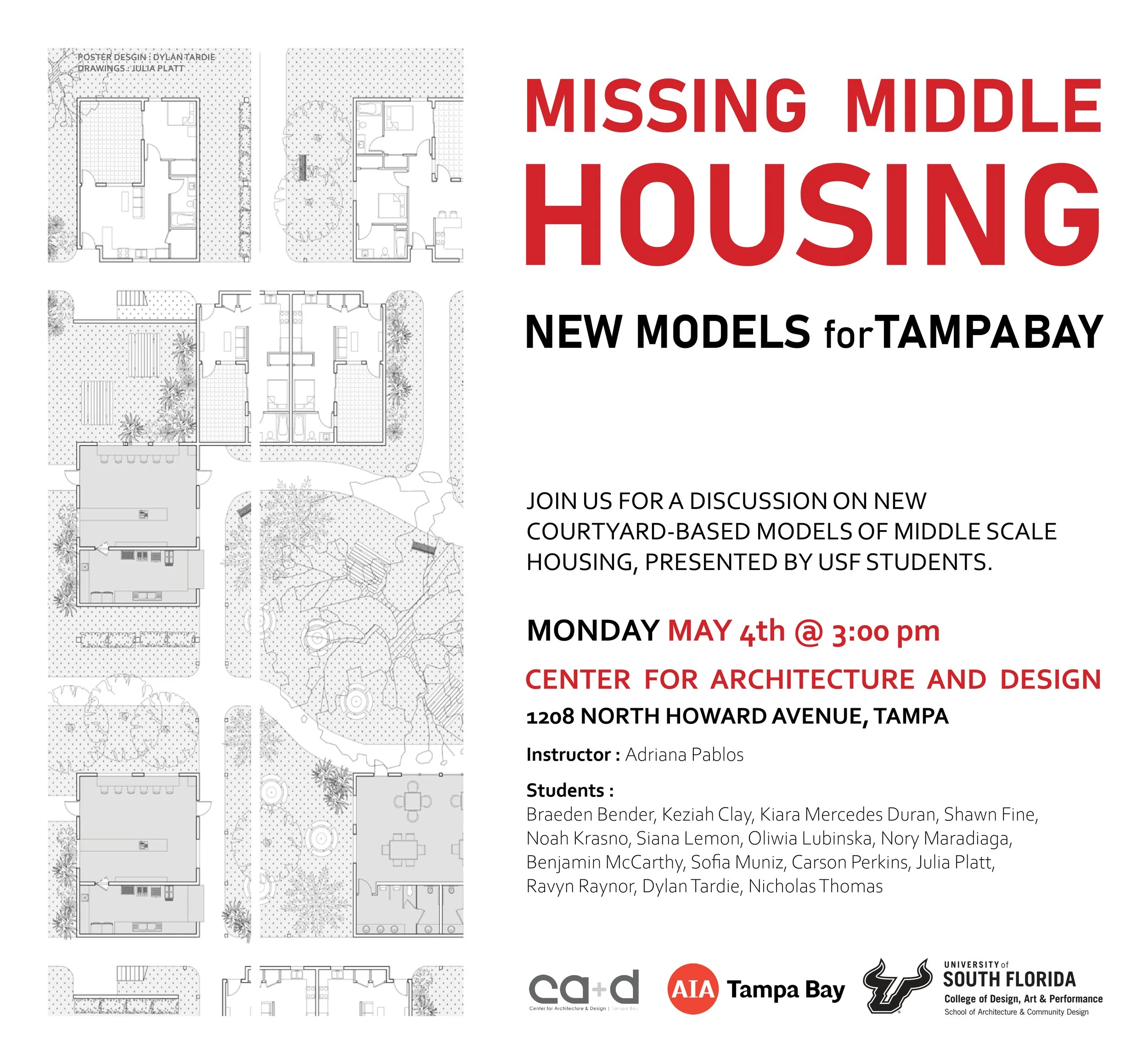 USF SACD Student Exhibit and Presentations on Missing Middle Housing with Professor Adriana Pablos