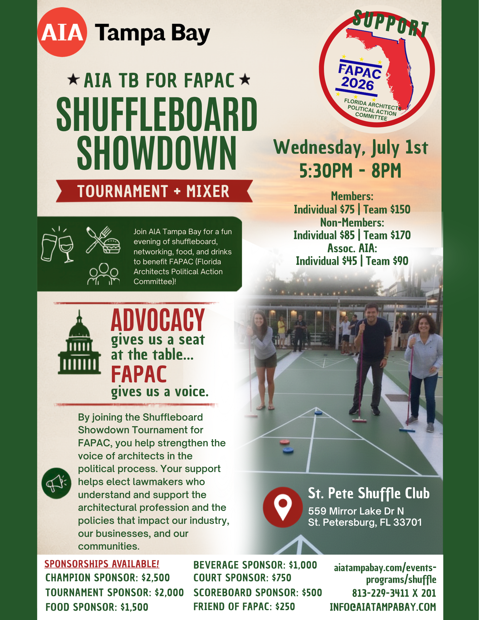 Shuffleboard Showdown for FAPAC