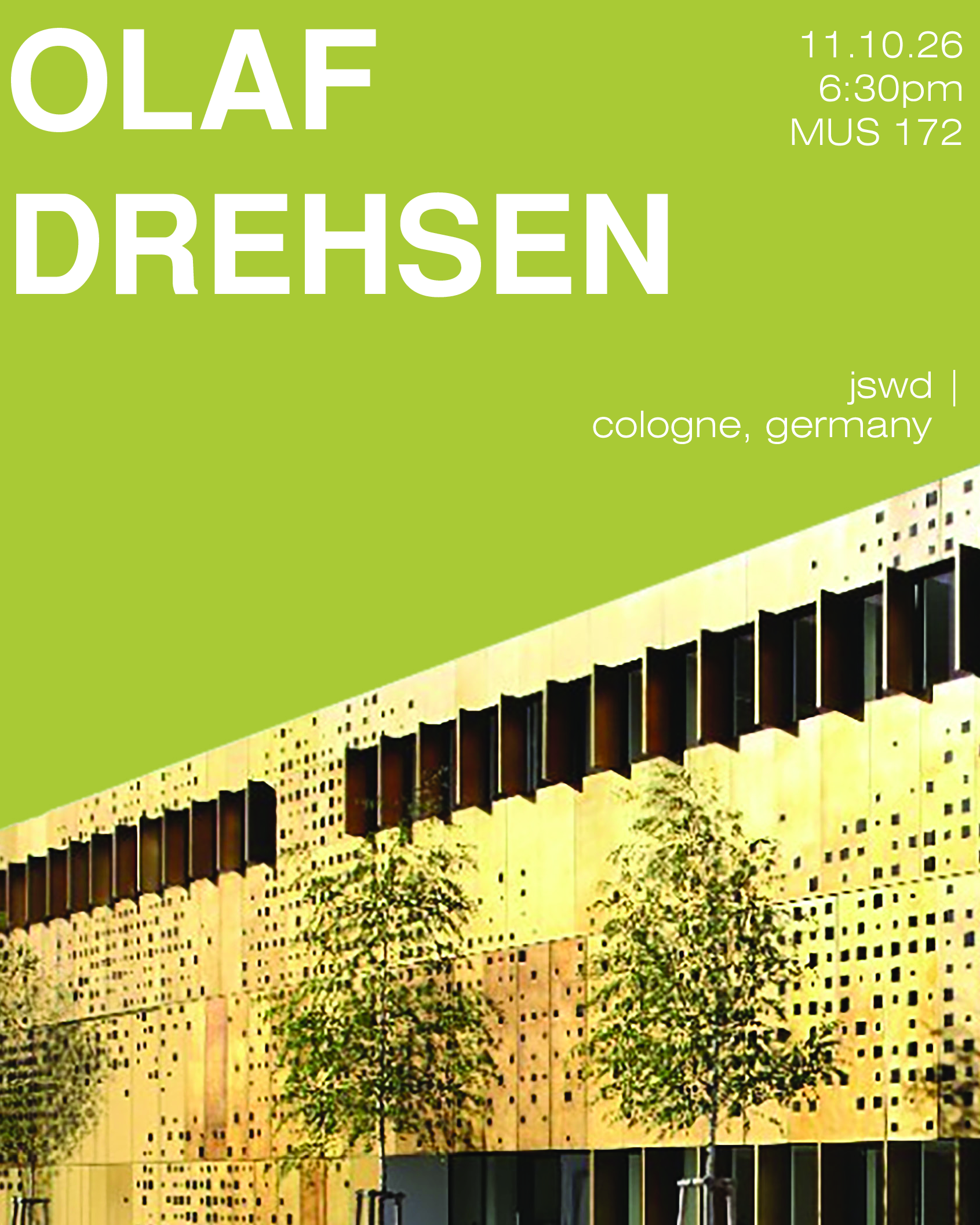 USF FALL Lecture Series with Olaf Drehsen