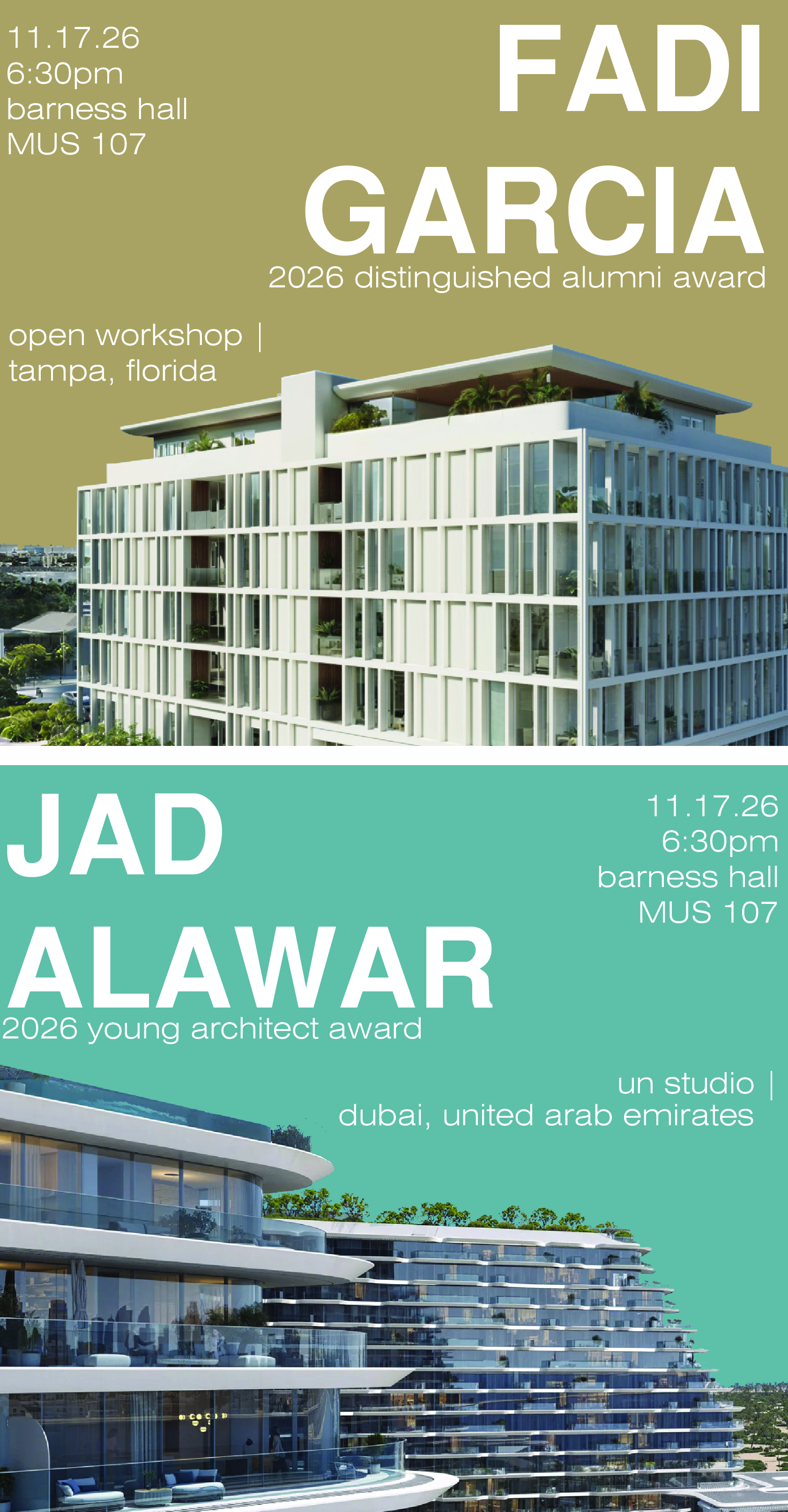USF FALL Lecture Series with Fadi Garcia + Jad Alawar