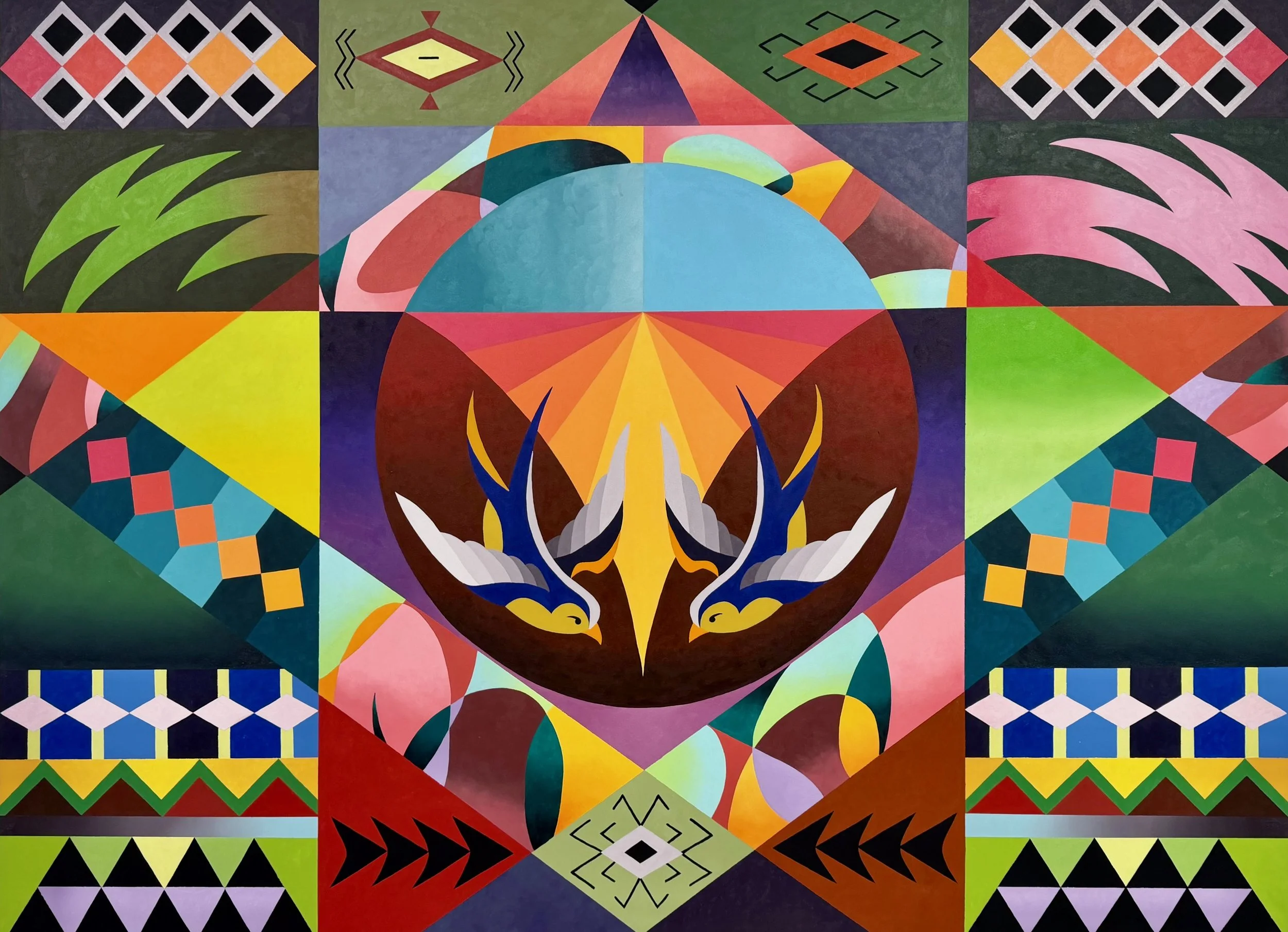 Swallows
66" x 90"
Acrylic, oil on canvas 2026