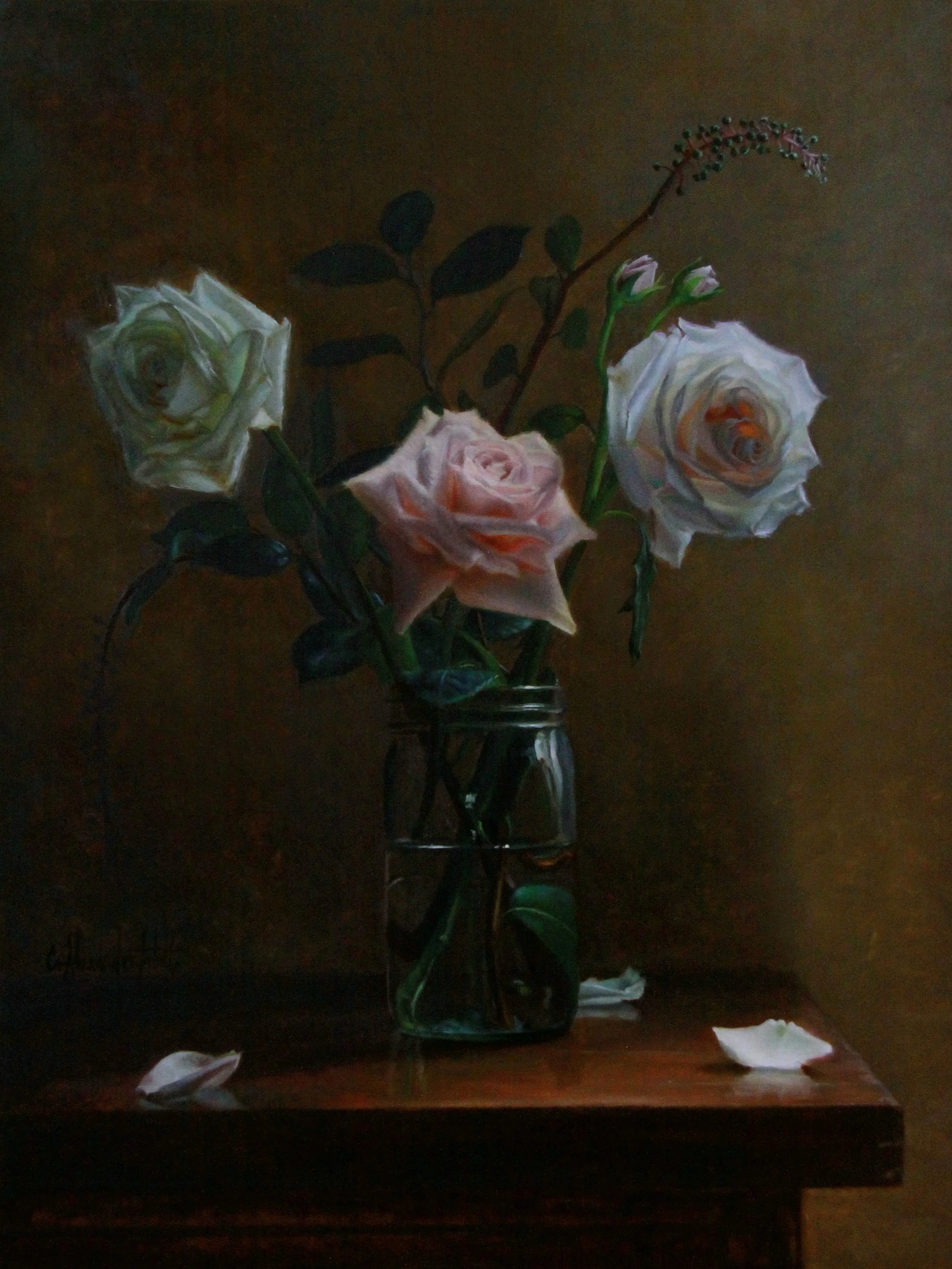 "Study in Rose & Shadow"
Oil on Panel
16"x12"
$2,250