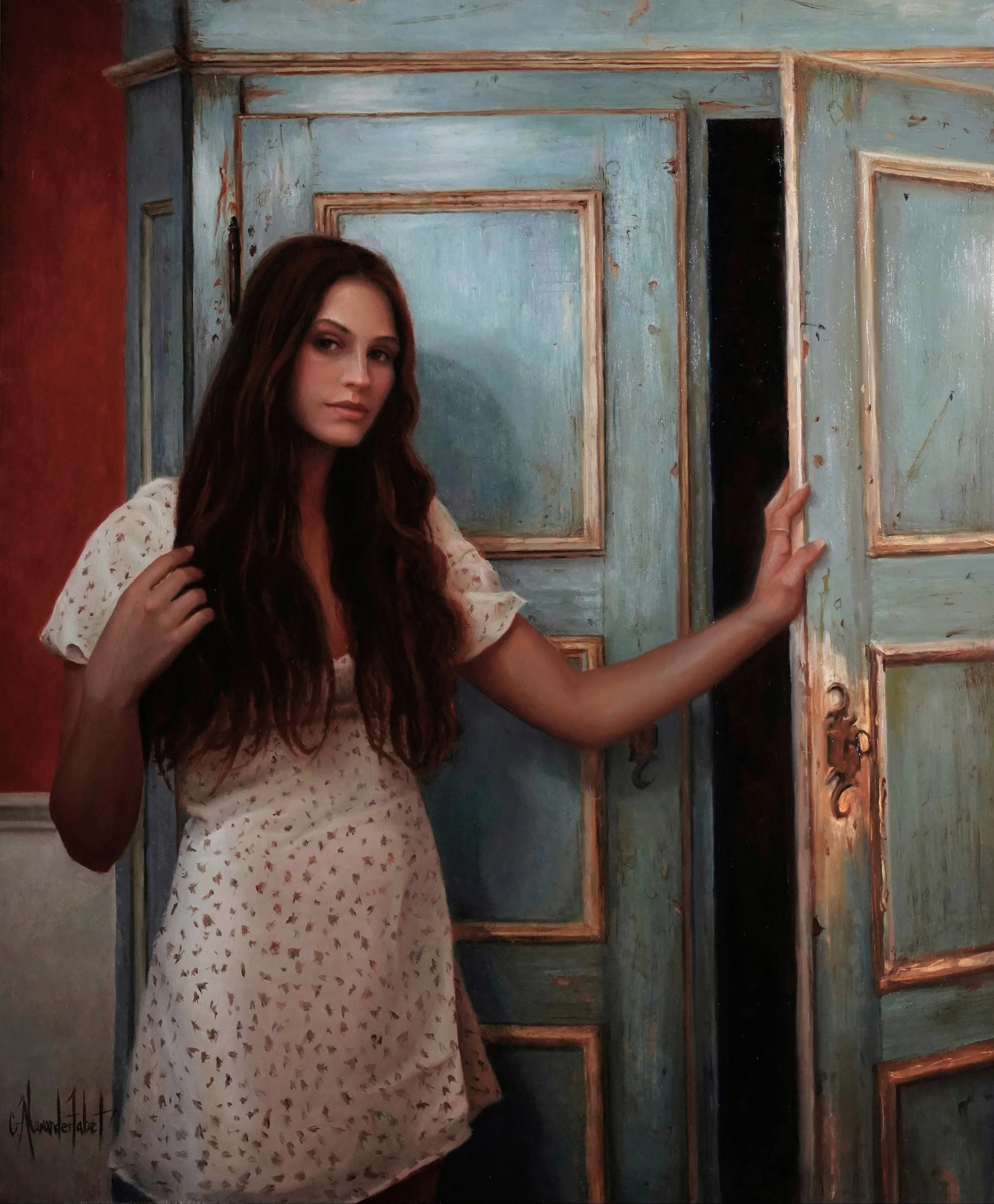 "The Blue Armoire"
Oil on Panel
24x20 in.
$3,800