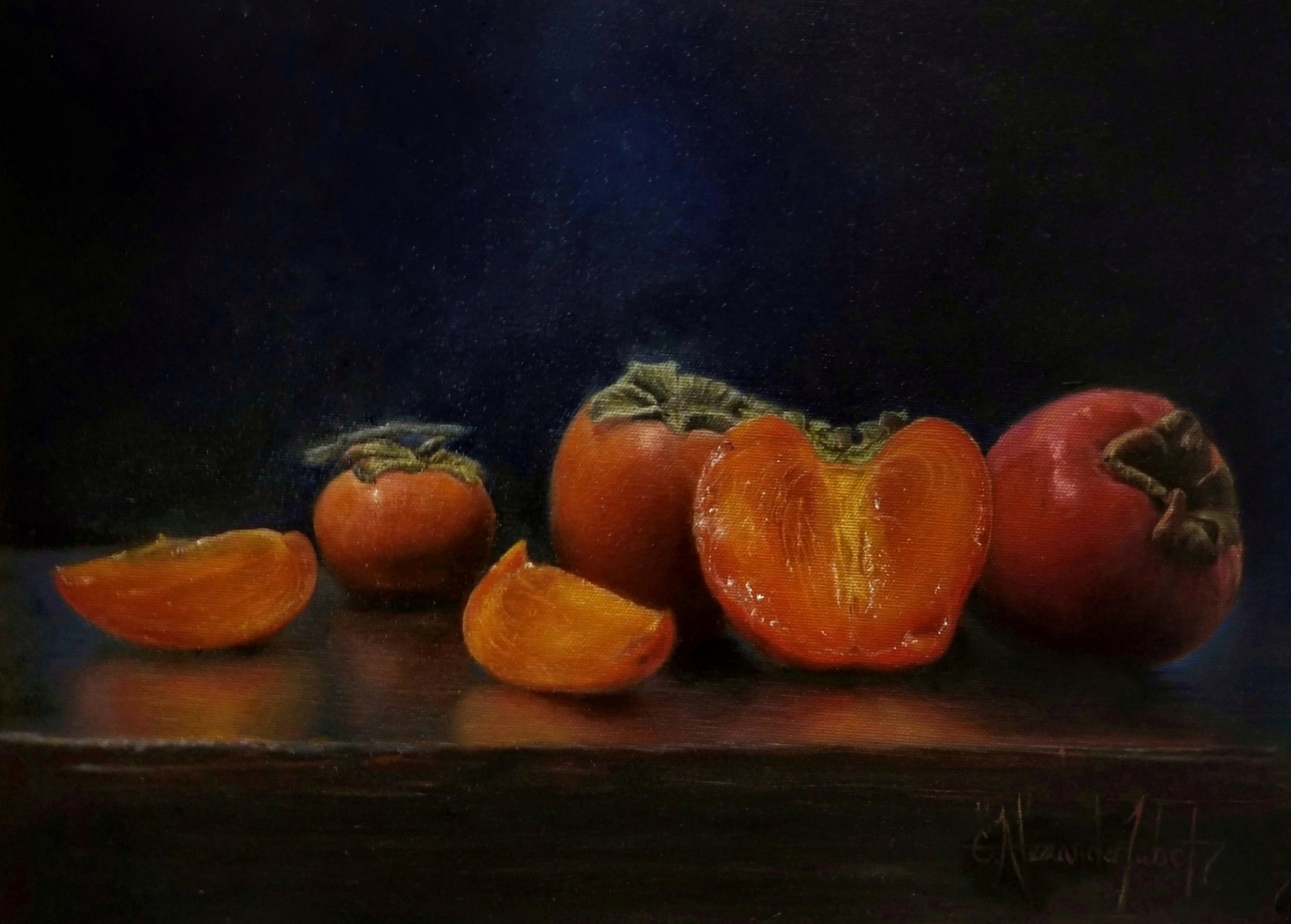 "Hachiya Persimmons"
Oil on Canvas
12x16 in.
-Private Collection-