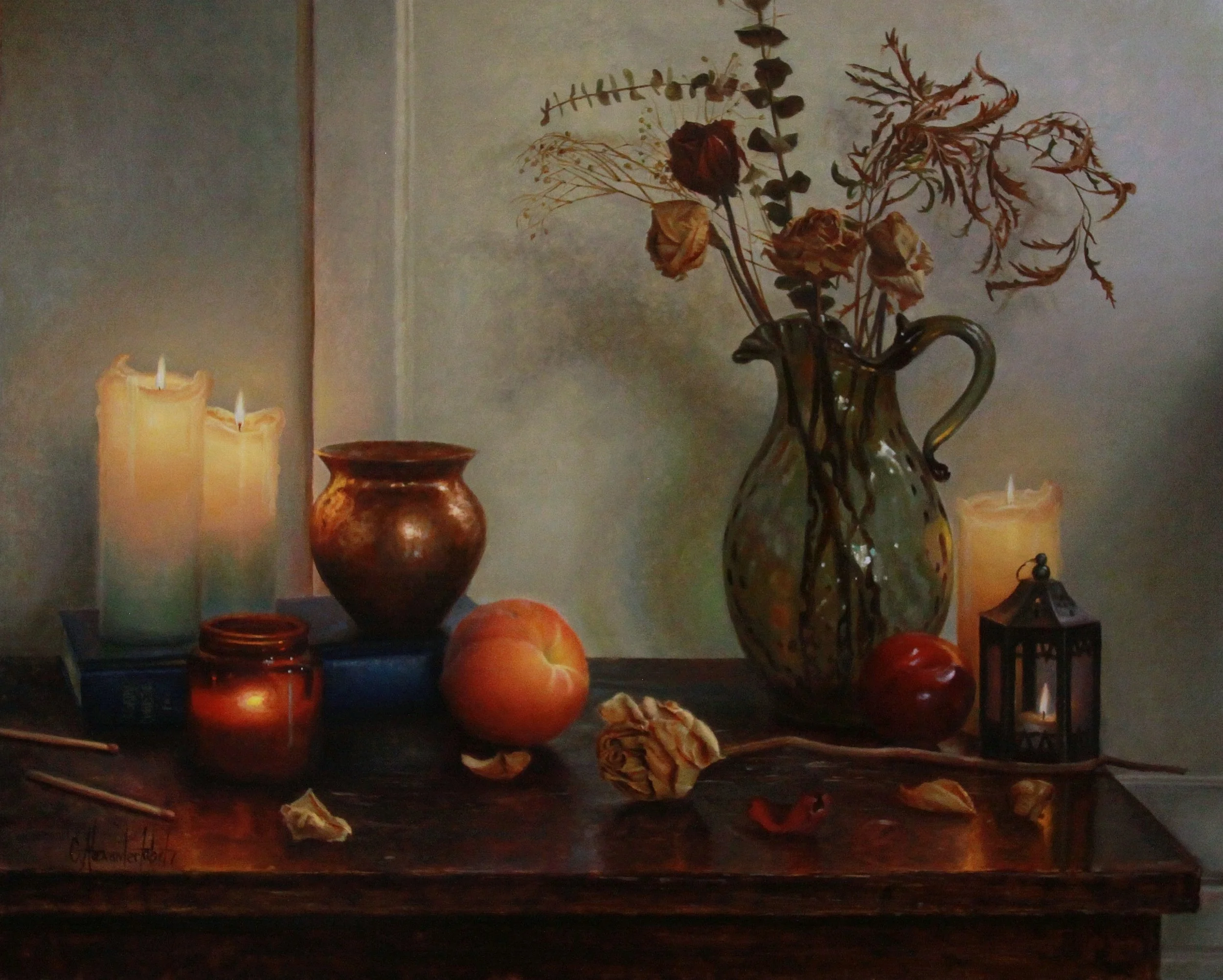 "Autumn Roses"
Oil on Panel
16x20 in. 
$2,900