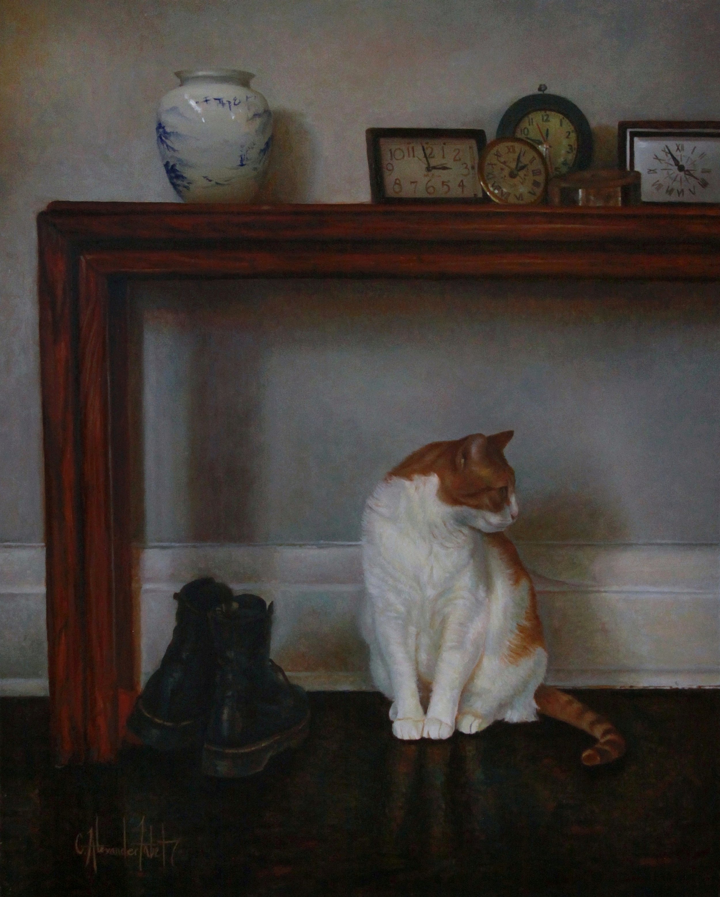 "A House Cat"
Oil on Panel
20x16 in. 
$2,800