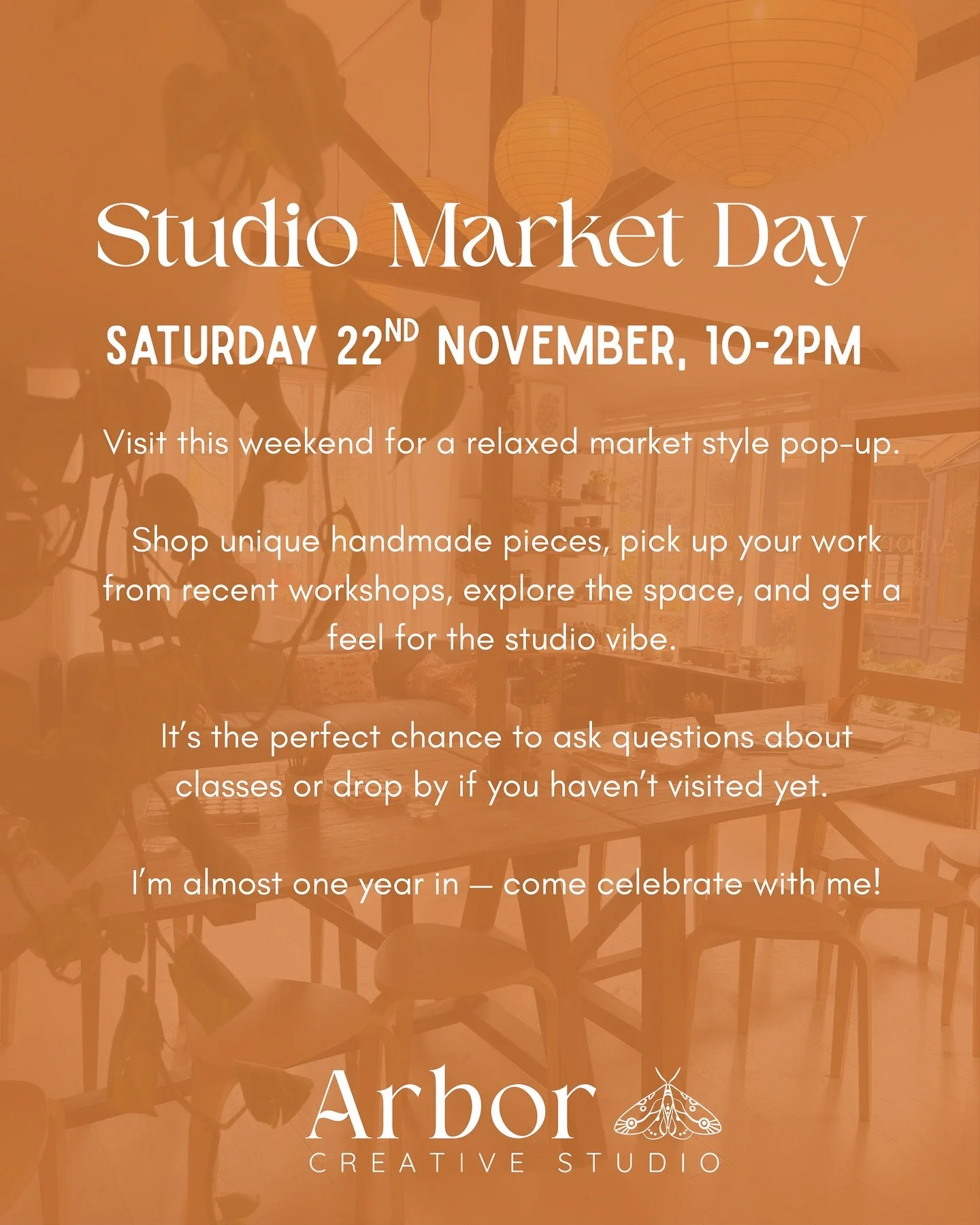✨ Studio Market Day ✨

Come and visit this Saturday 22/11, 10-2pm for a market style experience - I&rsquo;ll be setting up the tables with my market display and lots of new pieces for you to browse.

It&rsquo;s a great opportunity for you to come and