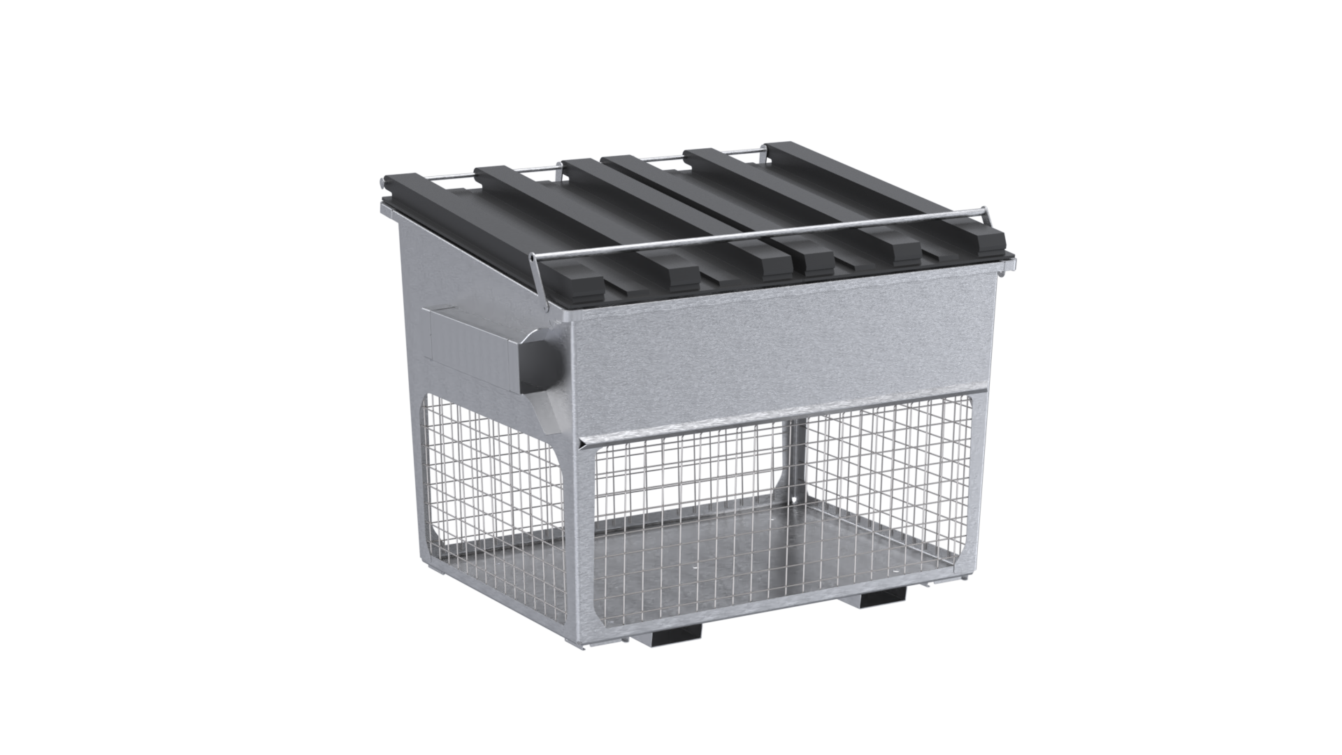 FEL Mesh Cage Bins NZ | 3m³ FEL Steel Bins for Construction — Primetech ...