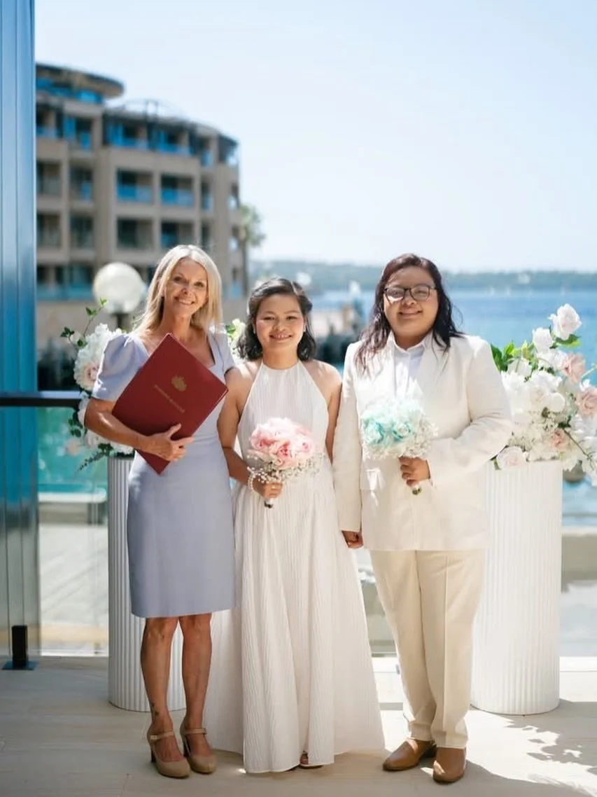I had the incredible pleasure to be the celebrant to Charmaine and Lyn at the Park Hyatt Sydney it was very emtional ceremony full of so much love ❤️@lovesickweddings.com.au  provided the gorgeous decorations as always