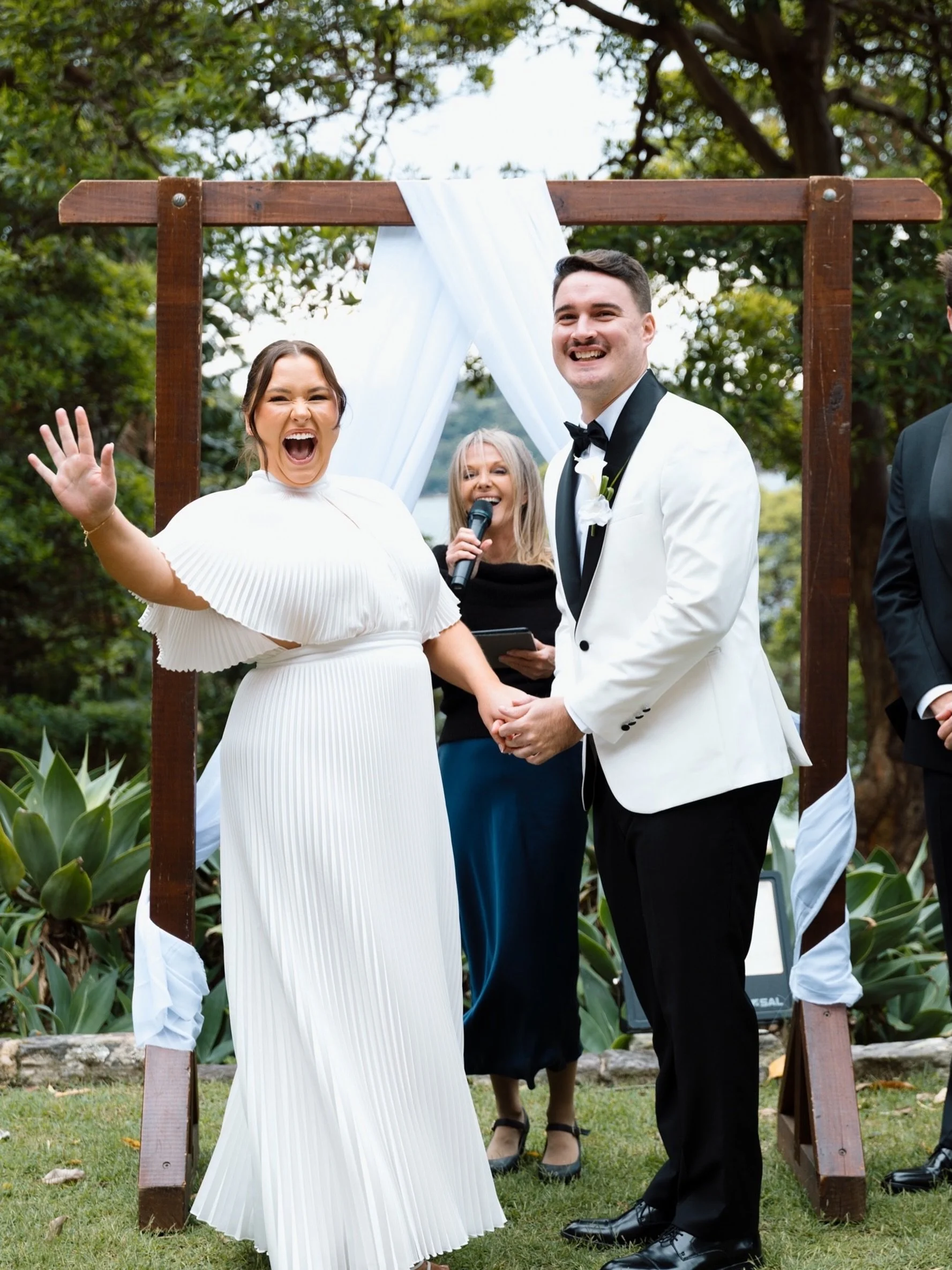 We never stopped laughing all the way through Belle and Josh&rsquo;s ceremony . They were an absolute delight ! We had an incredible time ❤️
