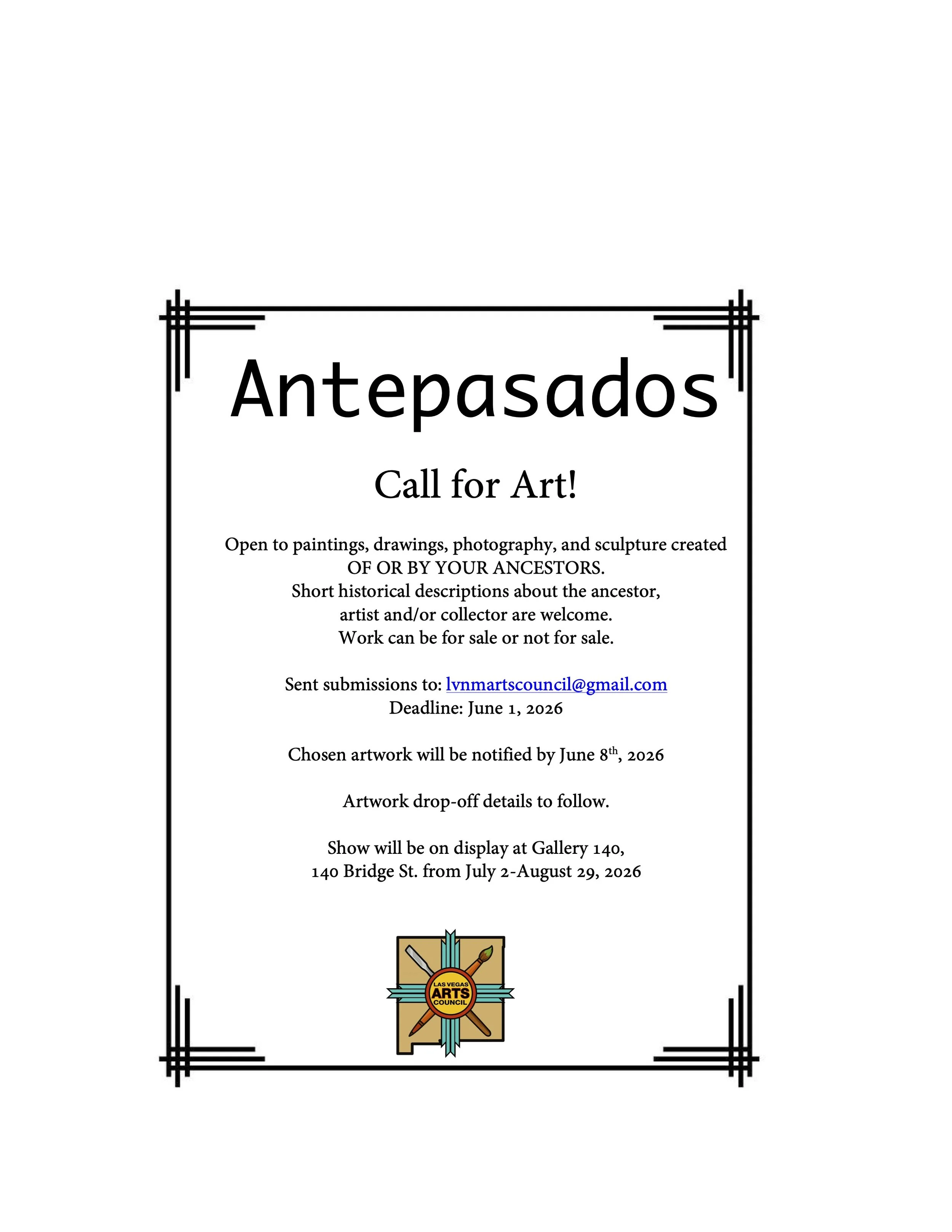 Antepasados — Call for Art Deadline