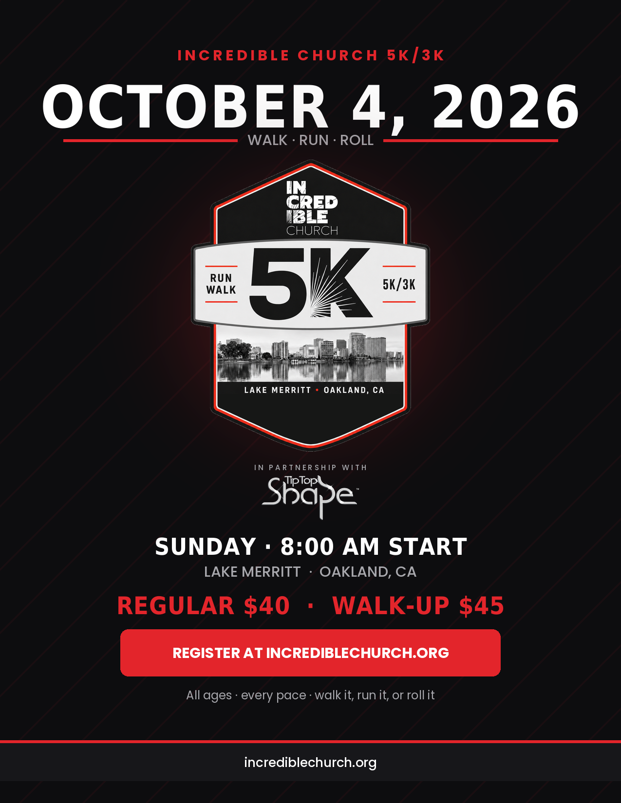 5k/3k Walk, Run, Roll 