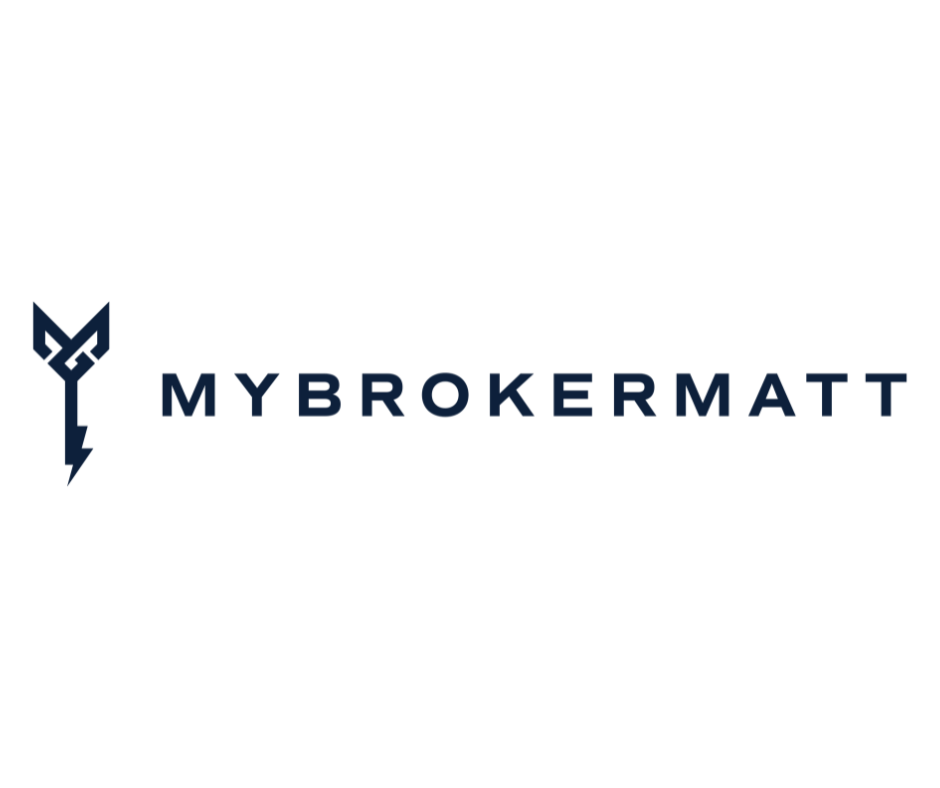 Logo with a stylized eagle head and the words "MYBROKERMATT" below.