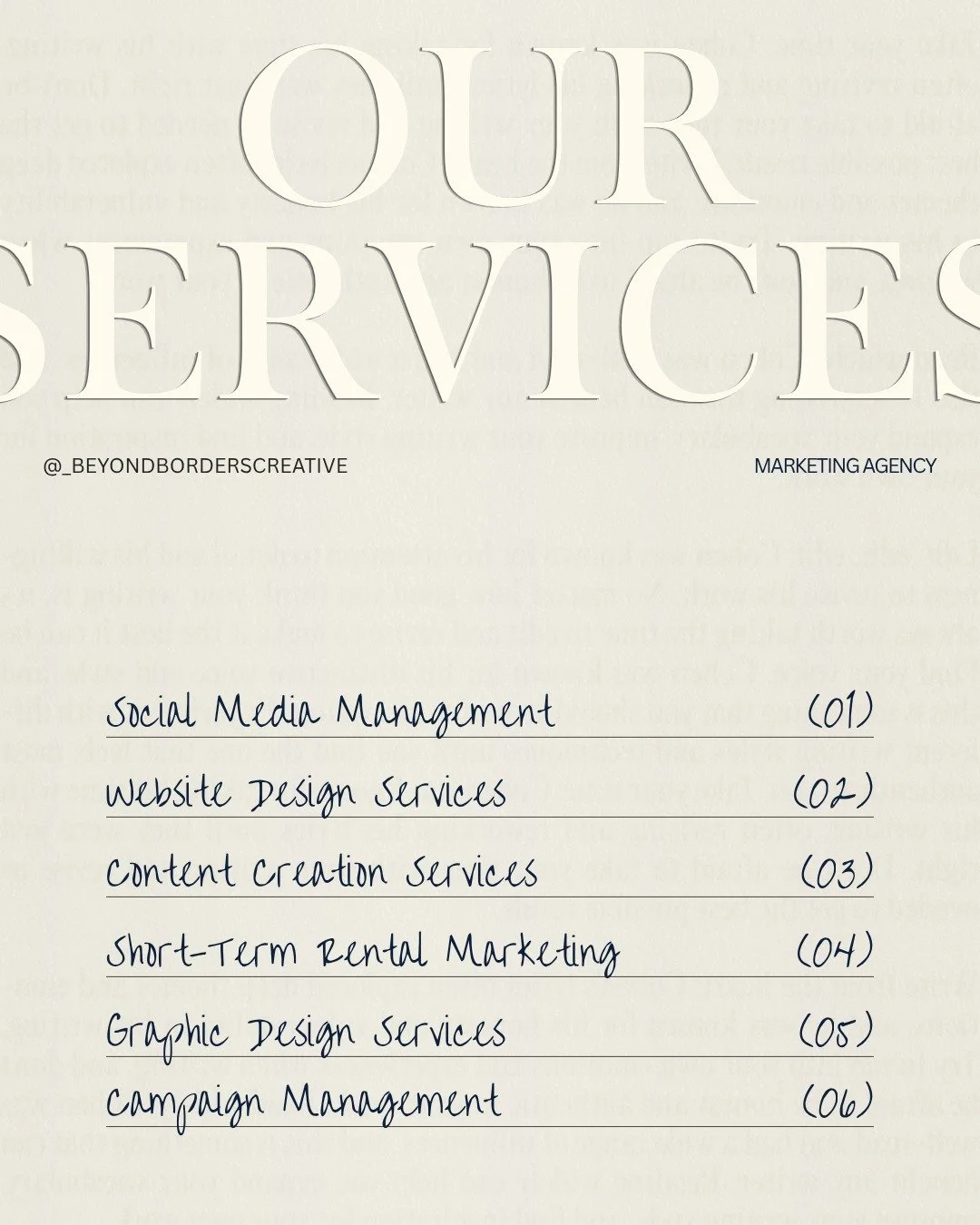 Not sure what your brand actually needs right now?

That&rsquo;s where we come in.

Whether it&rsquo;s a website that converts, content that connects, or strategy that ties it all together&mdash;we offer services designed to support your business at 