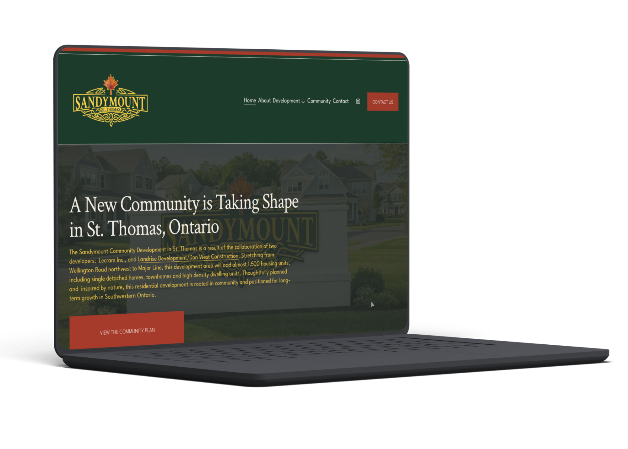 A complete custom website — Click to view!