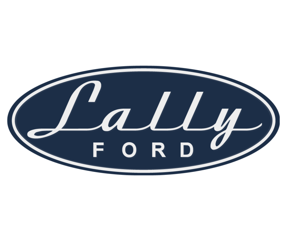 Lally Ford logo in an oval shape with a dark background.