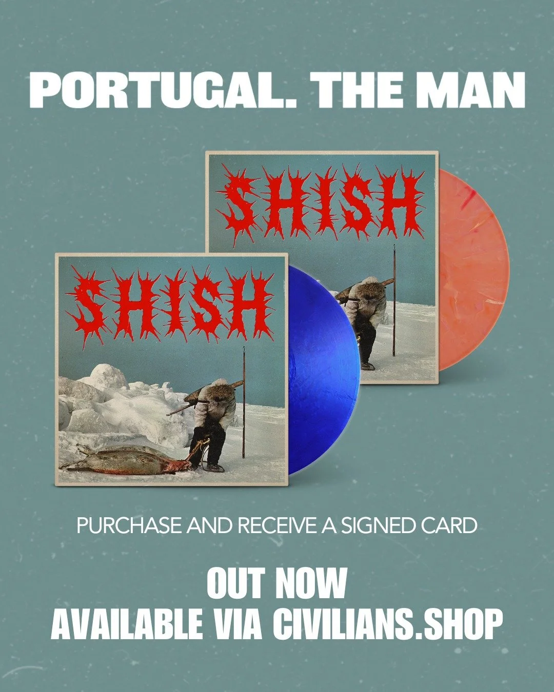Australia, @portugaltheman's new album is officially here, and you can grab a signed keepsake from the band when you order exclusively through our store (while stock lasts).

🛒 civilians.shop/products/portugal-the-man-shish