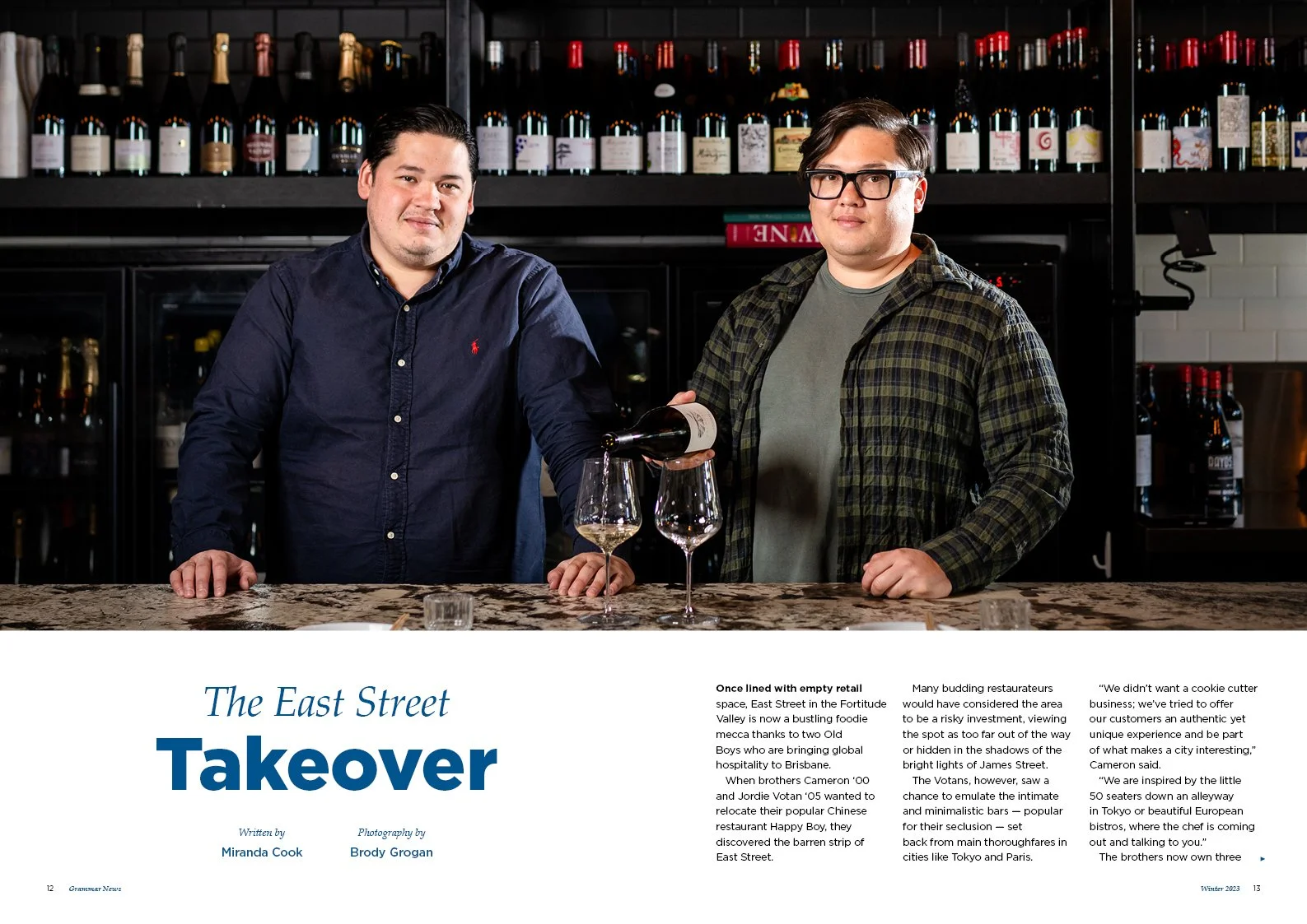 Screenshot of article written for Grammar News