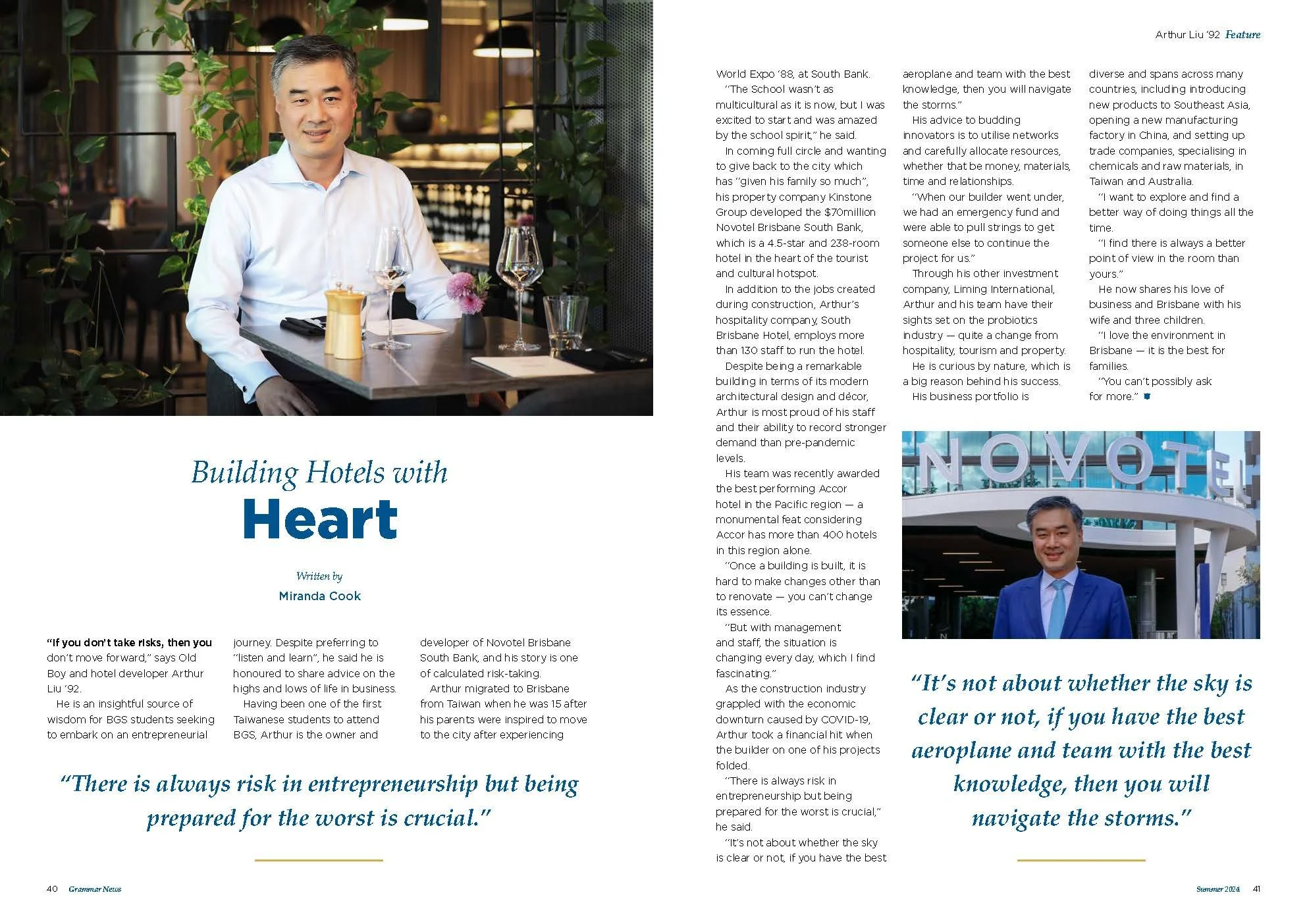 Screenshot of article written for Grammar News