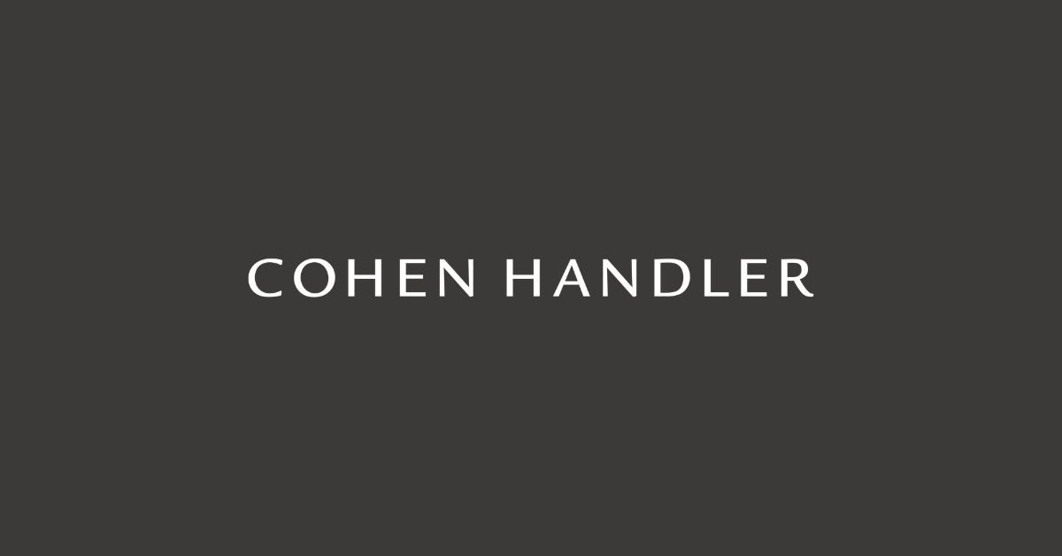 Image displays the name 'Cohen Handler' on a dark background.
