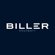 The logo of Biller Property on a dark background.