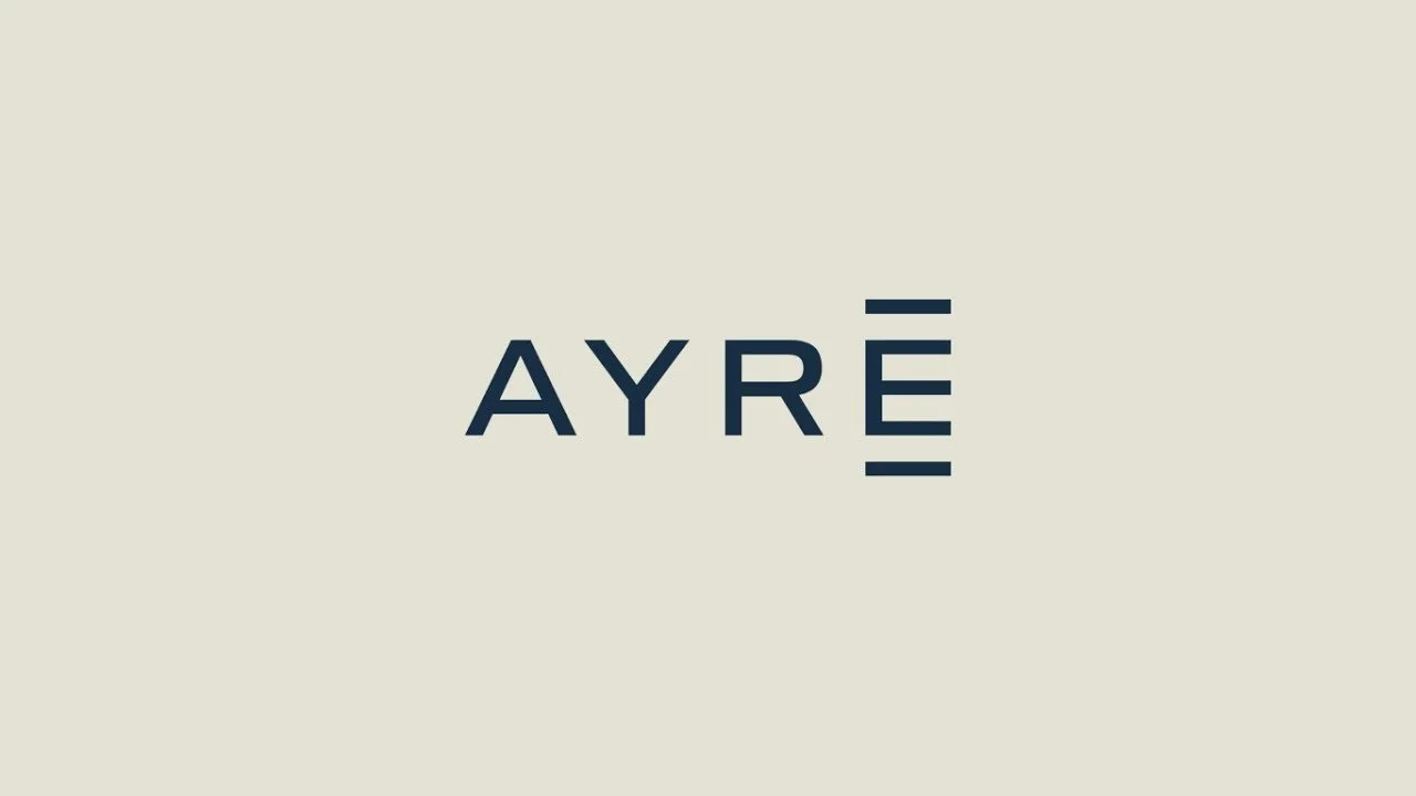 Typography design with the word 'AYRÈ' on a plain background