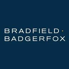 Bradfield Badgerfox logo with white text on a dark blue background.