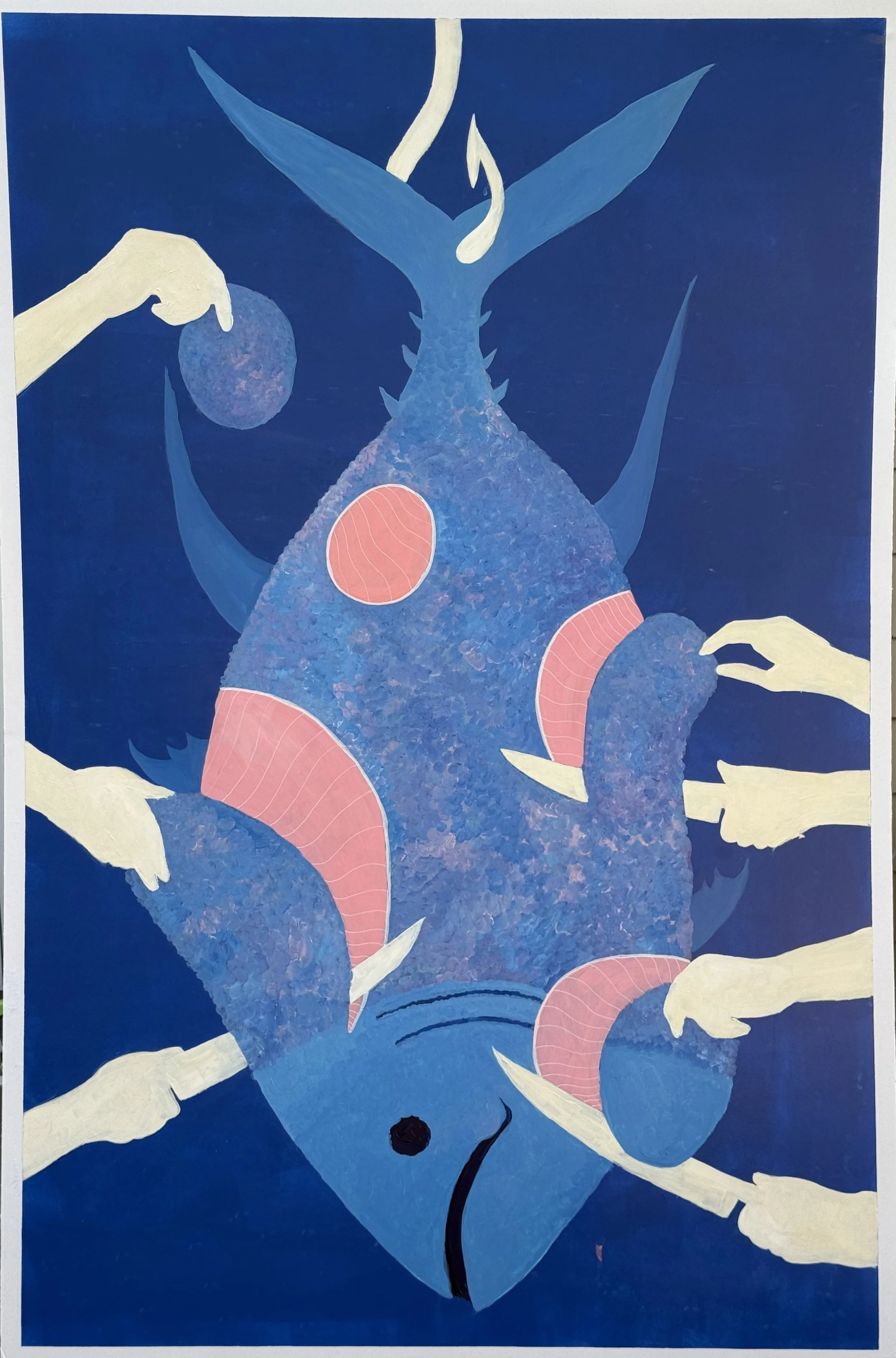 "tuna breakdown" 60x40in $800