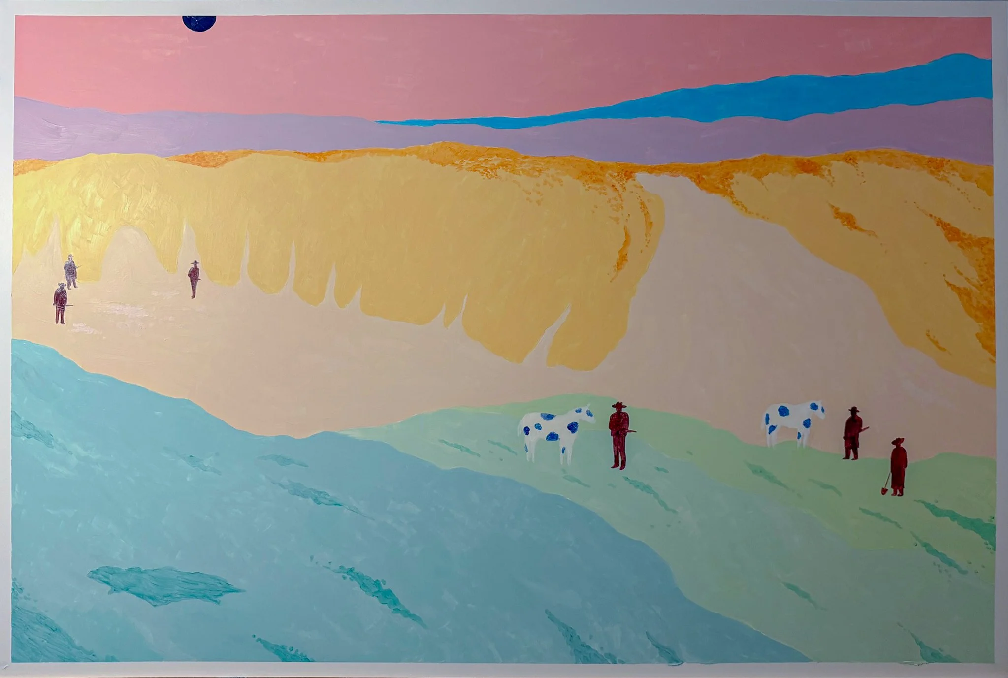 "calm plain" acrylic on foamcore 60x40in