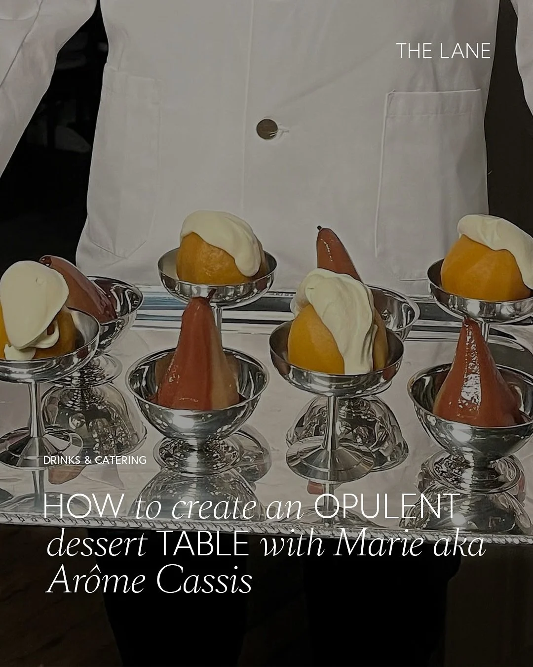 Wrapped in the scent of ripe fruit and nostalgia, Marie of @aromecassis brings a deeply personal approach to dessert styling. Her philosophy? Opulence through honesty -  flavor that tells a story, design that feels lived-in.

Explore her guide to cre