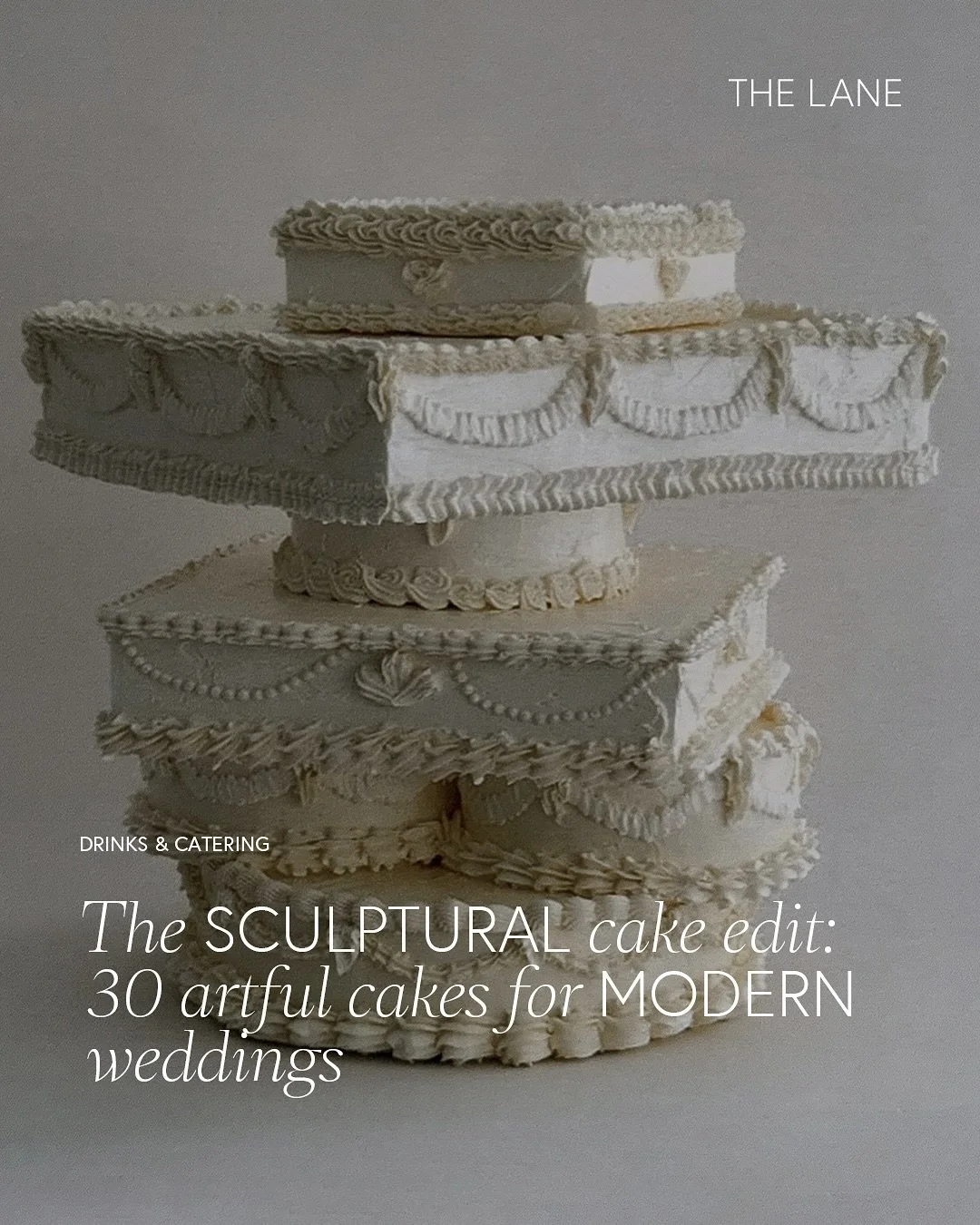 What does edible art look like in the world of modern weddings? Sculptural tiers, brushed textures, shapes that feel dreamt rather than designed. In this edit, we share 30 cakes that redefine the reception&rsquo;s centrepiece - pieces that feel both 