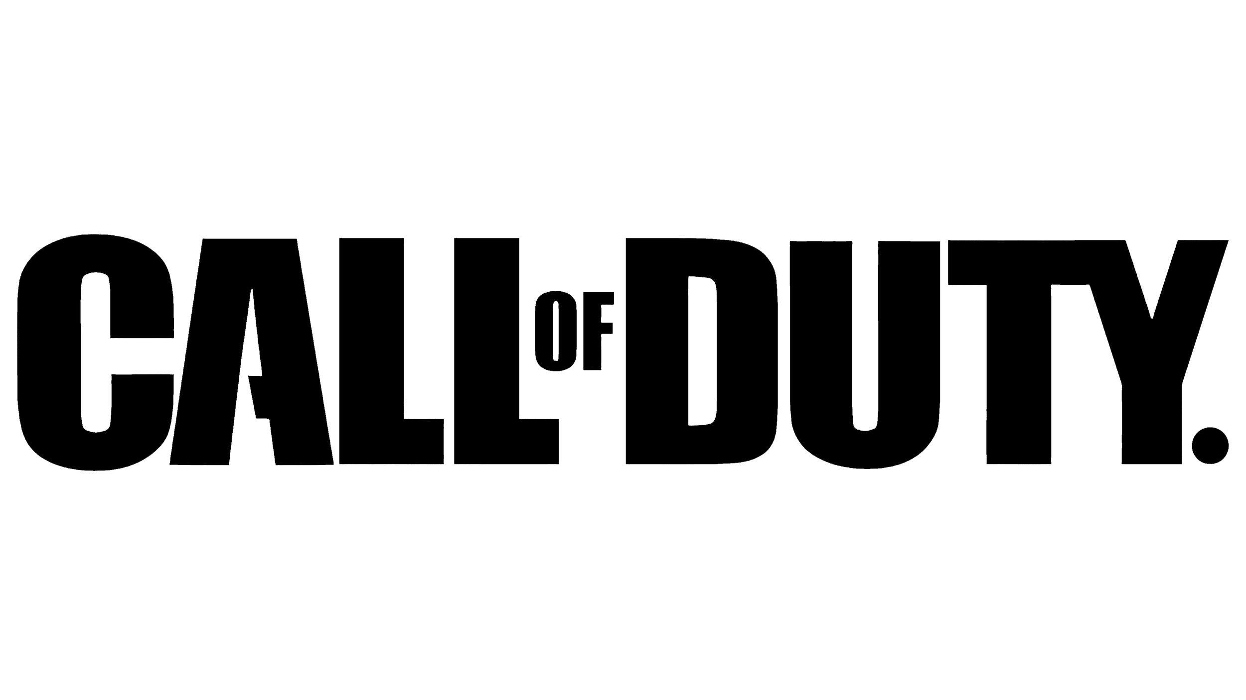 Bold black text reading 'CALLED OF DUTY' logo with a small house icon above, all on a transparent background.