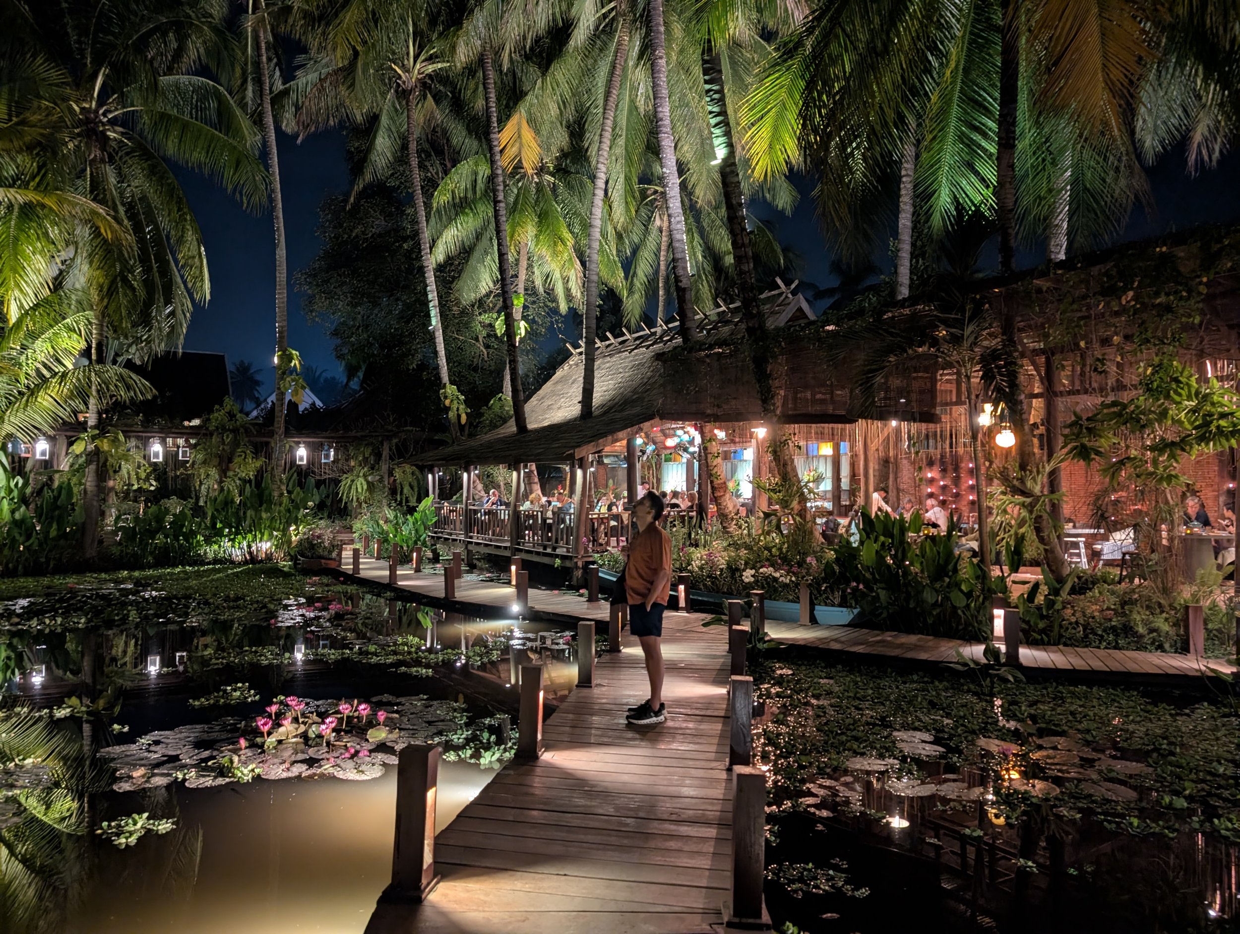 Beautiful lily pond at Manda de Laos