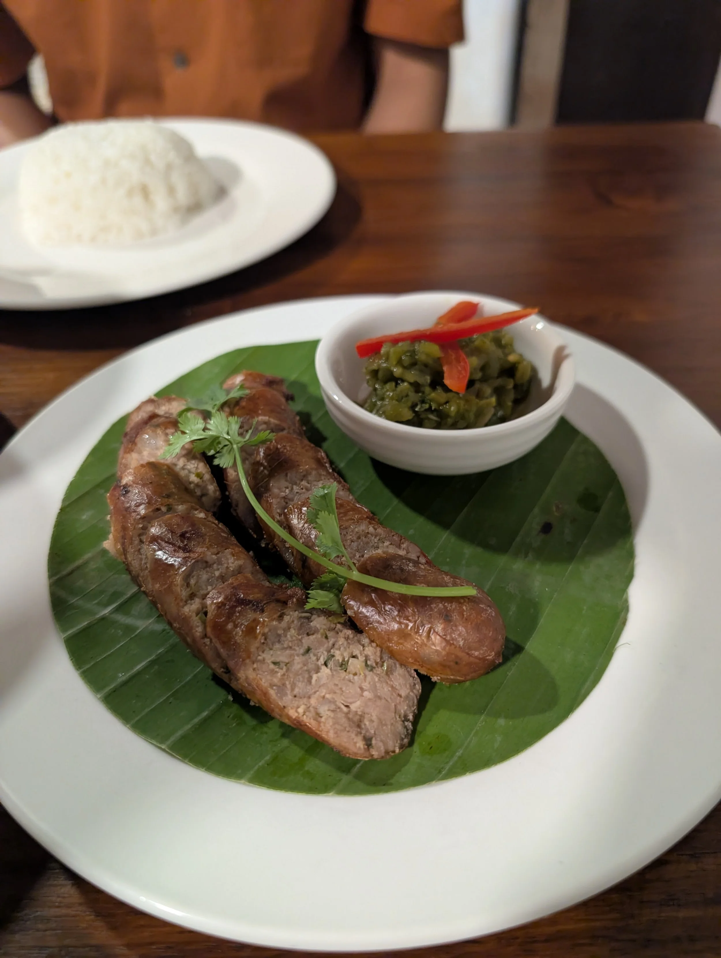 Lao sausage at Khaiphaen