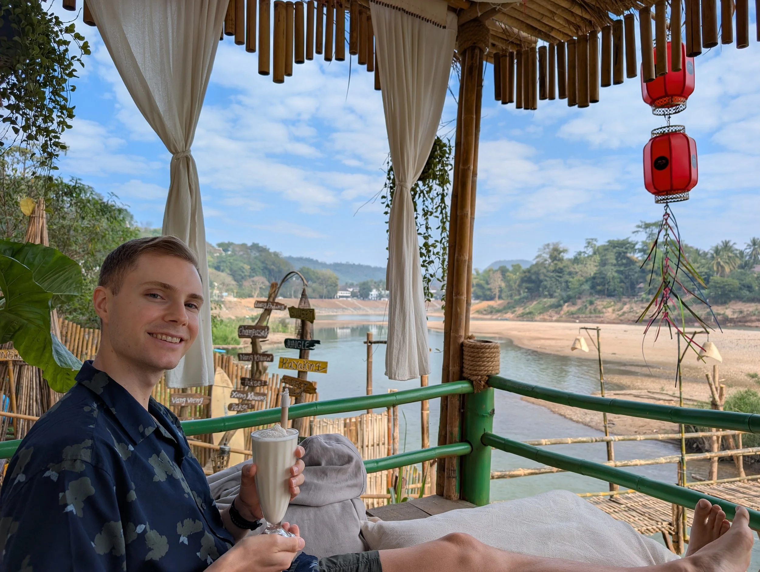 Coconut smoothie at Jungala Lounge Bar