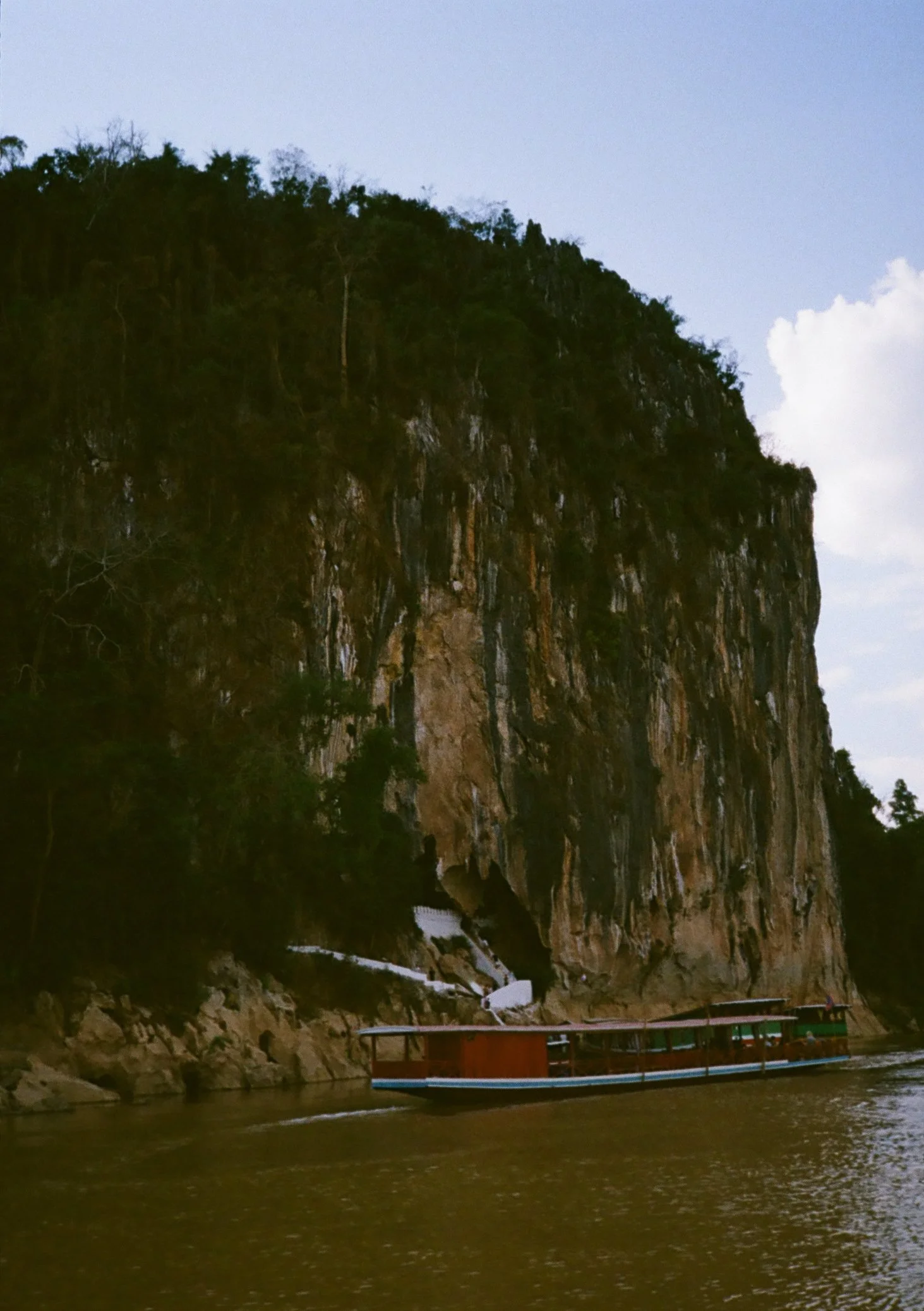 Approaching the Pak Ou Caves