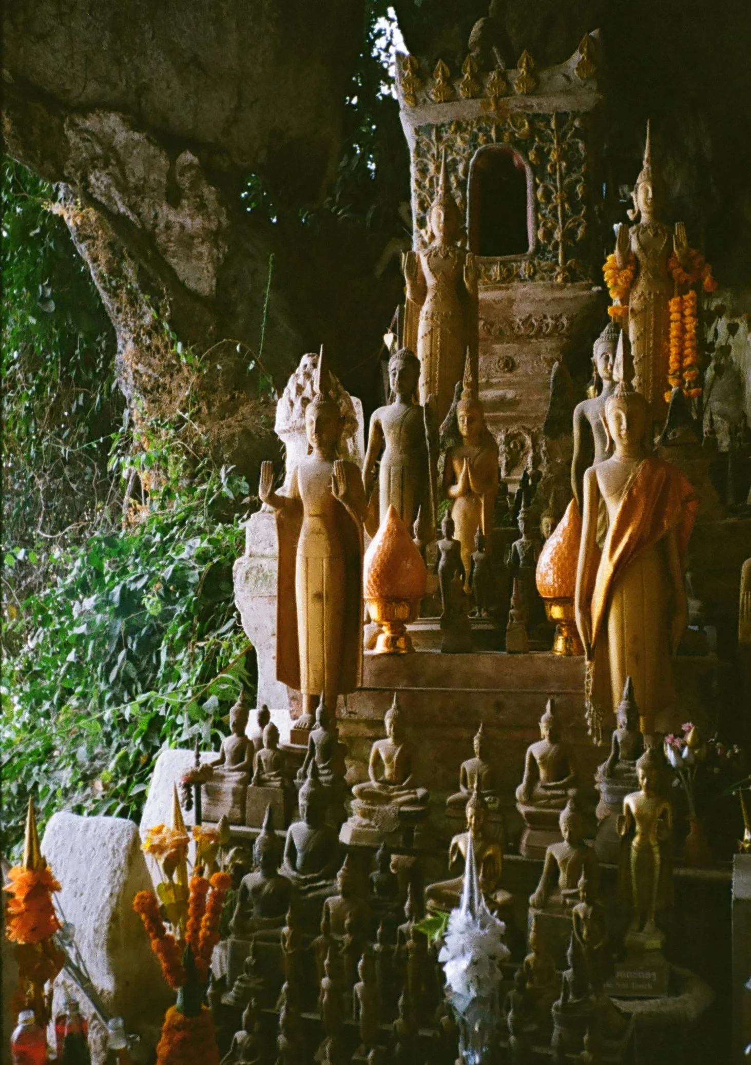 Thousands of Buddha statues at Pak Ou Caves