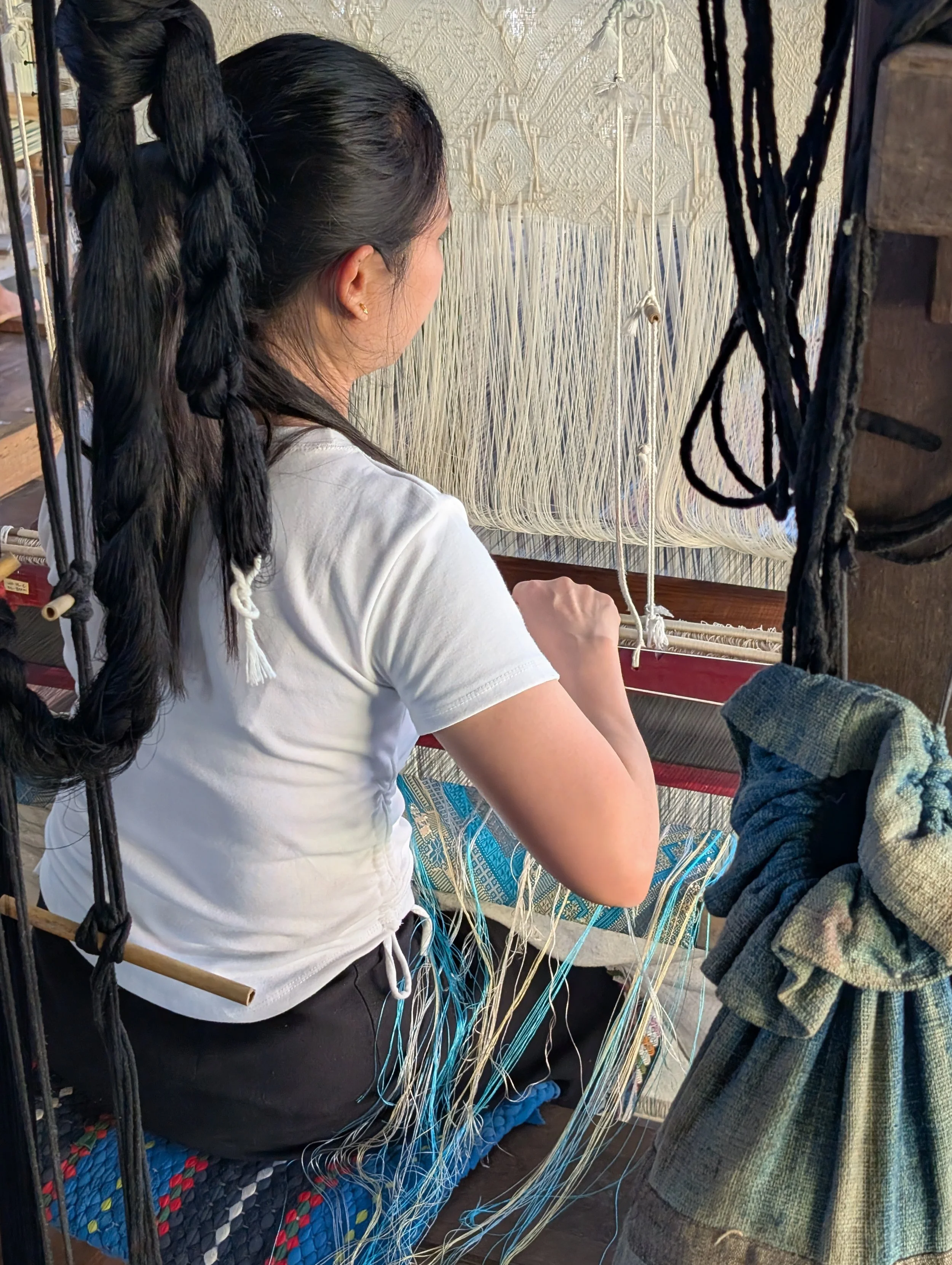 Traditional Lao Weaving at Ock Pop Tok