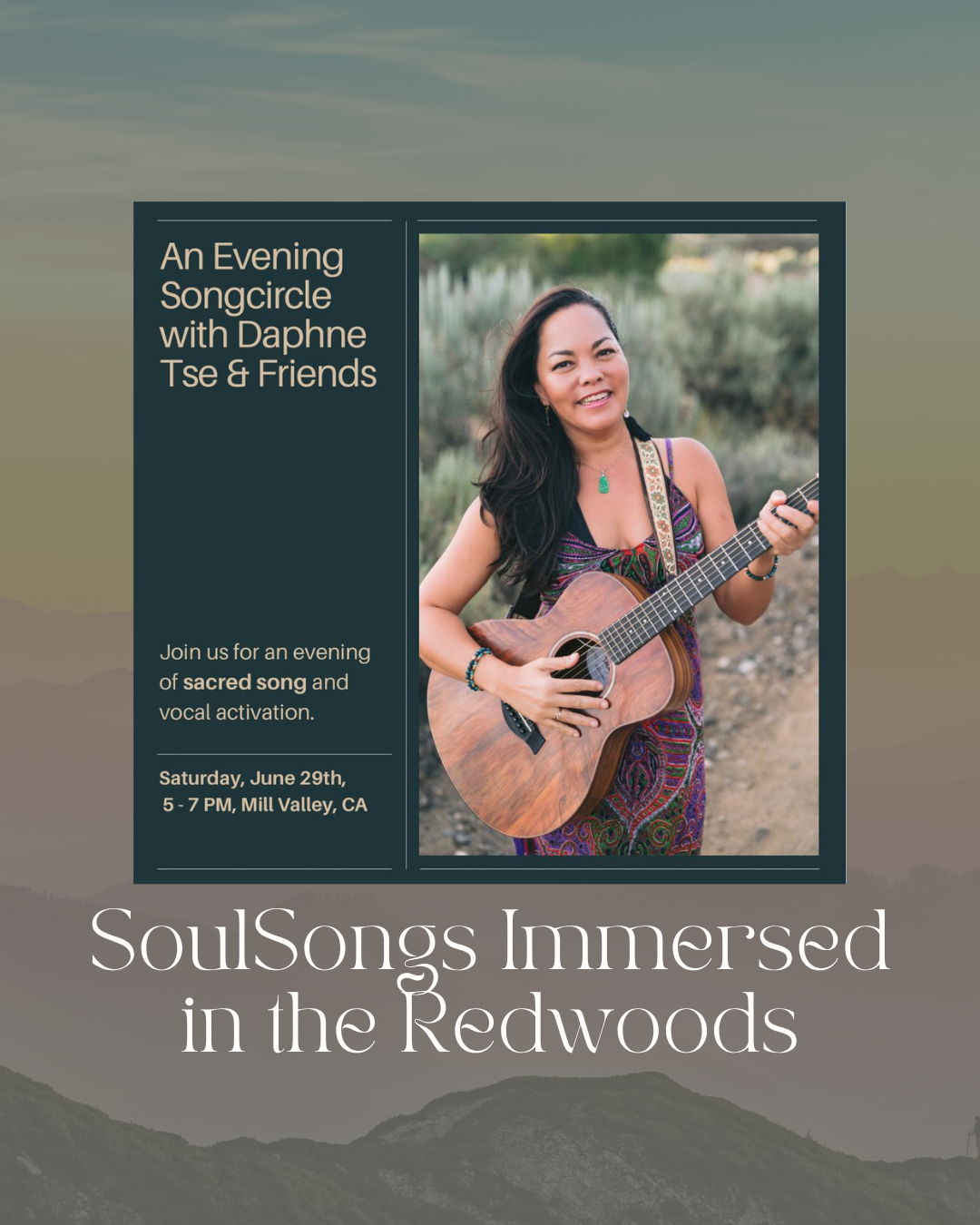 SOULSONGS IN THE REDWOODS: An Evening Songcircle with Daphne Tse & Friends