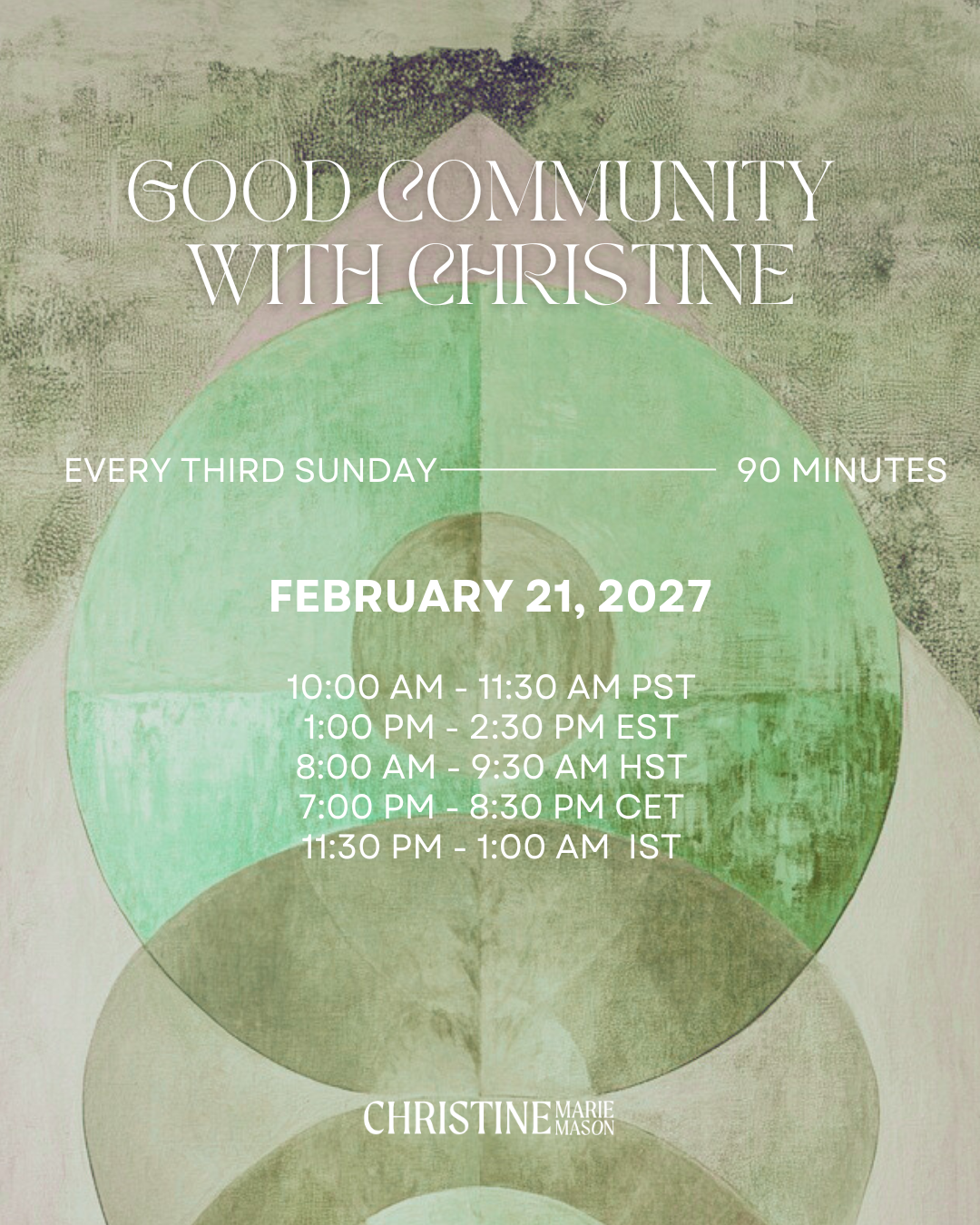 Good Community with Christine &amp; Friends (Copy) (Copy)