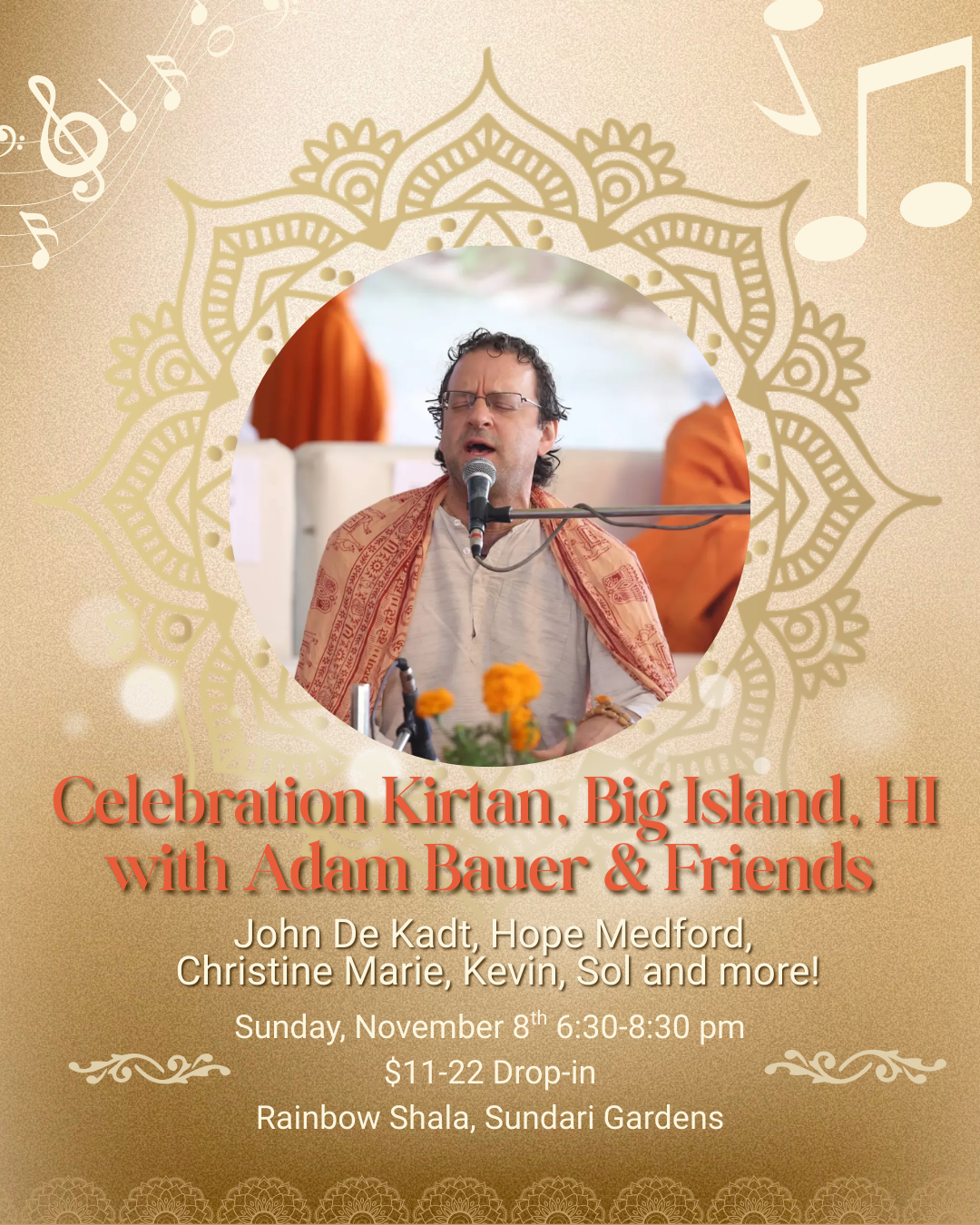 Celebration Kirtan, Big Island, HI with Adam Bauer & Friends
