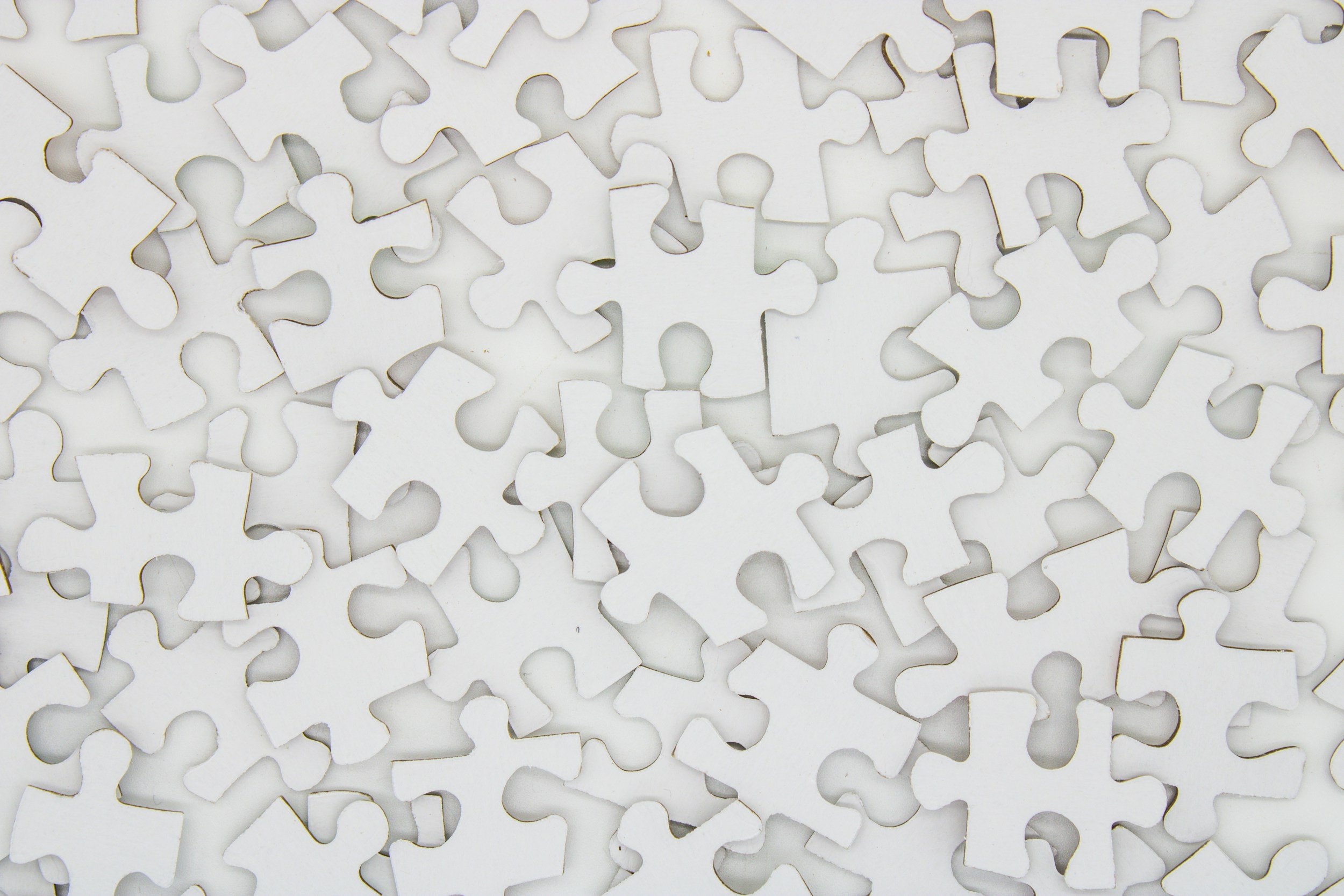 white puzzle pieces