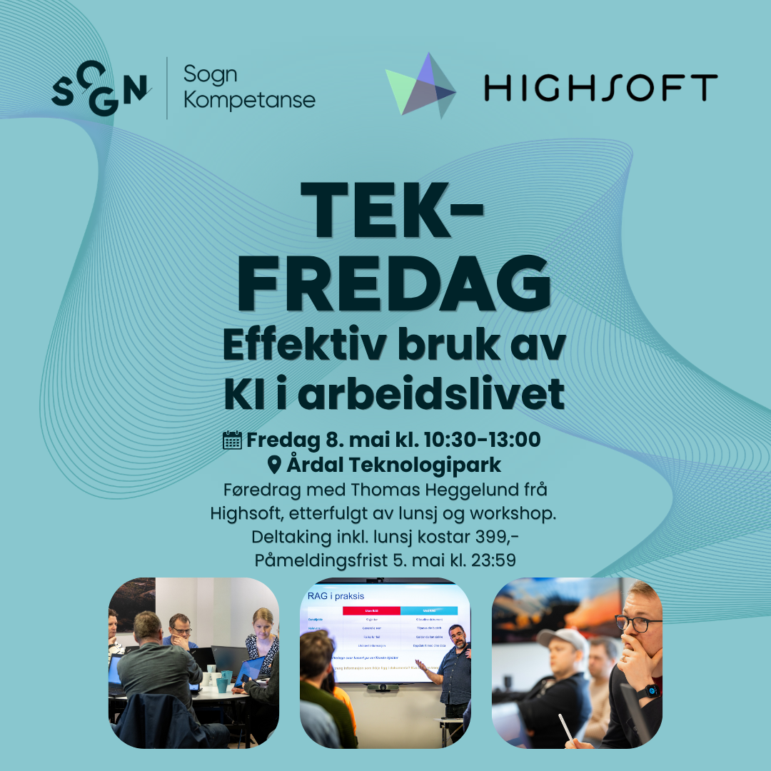 TEK-fredag 8. mai i Årdal